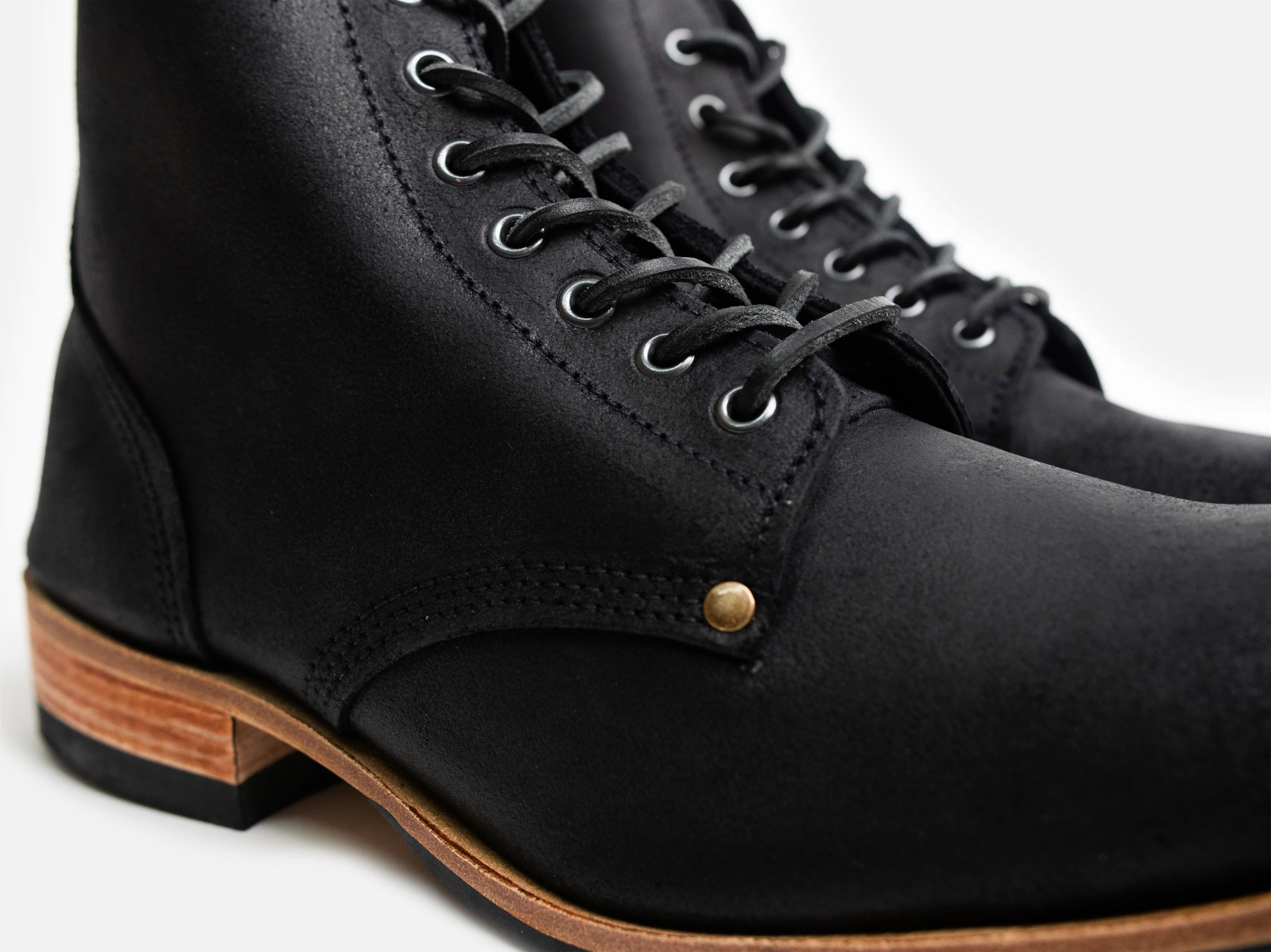 Bradwell WW1 Replica Brass Wire Construction Boot Waxy Commander Black PRE-ORDER - Image 4
