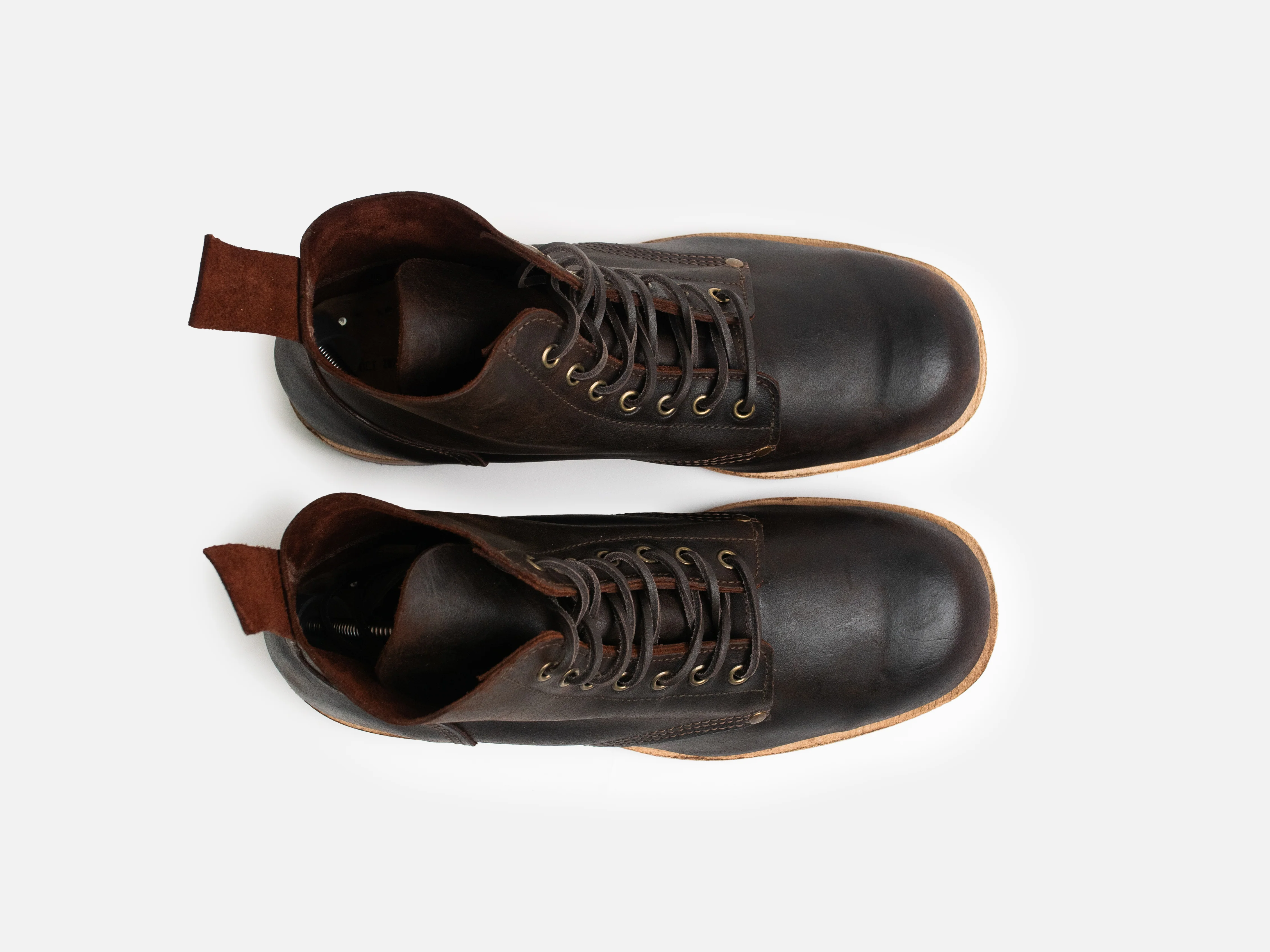 Bradwell WW1 Replica Brass Wire Construction Boot Waxy Commander Dark Brown Snuff PRE-ORDER - Image 5