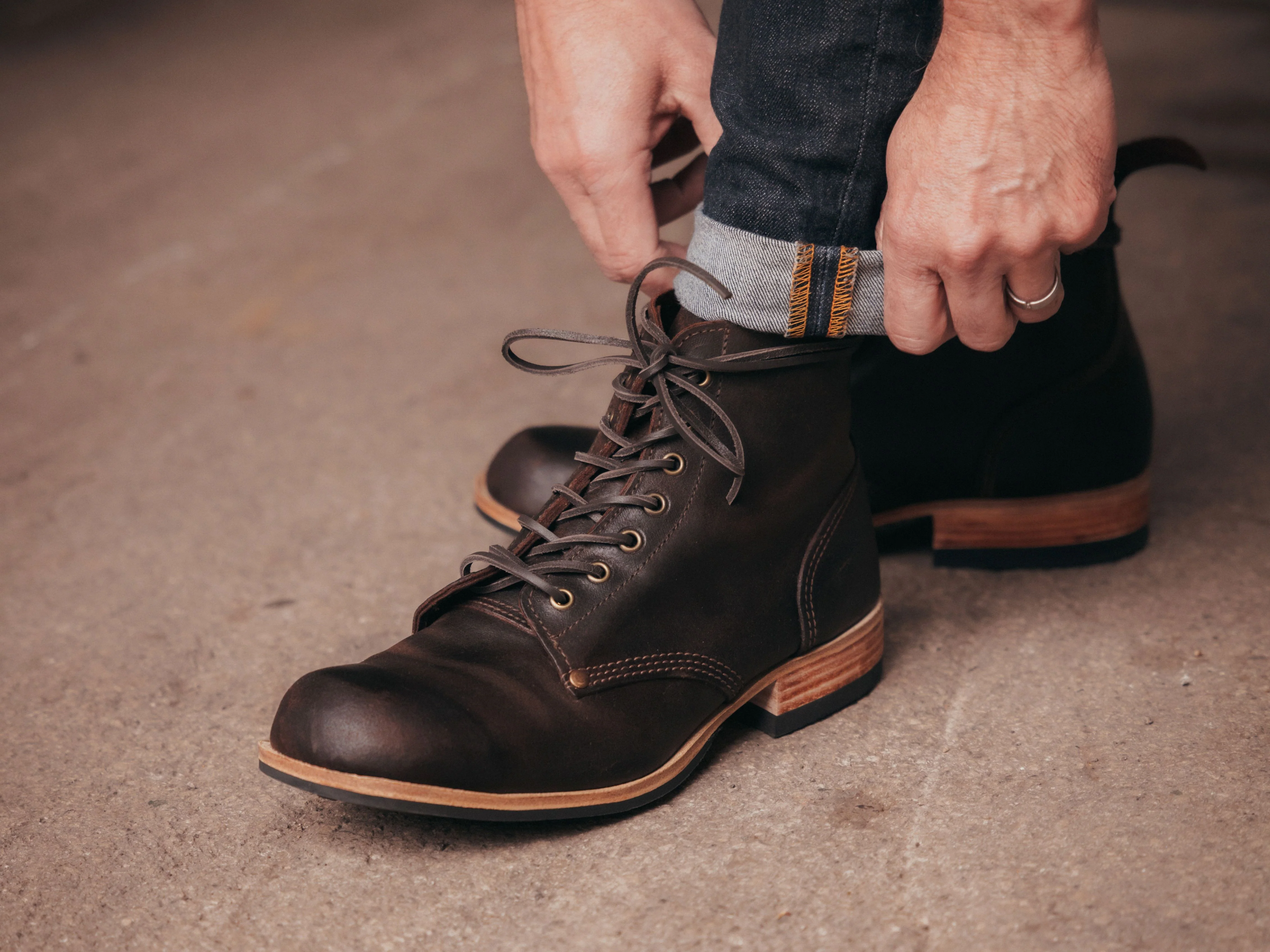 Bradwell WW1 Replica Brass Wire Construction Boot Waxy Commander Dark Brown Snuff PRE-ORDER - Image 7