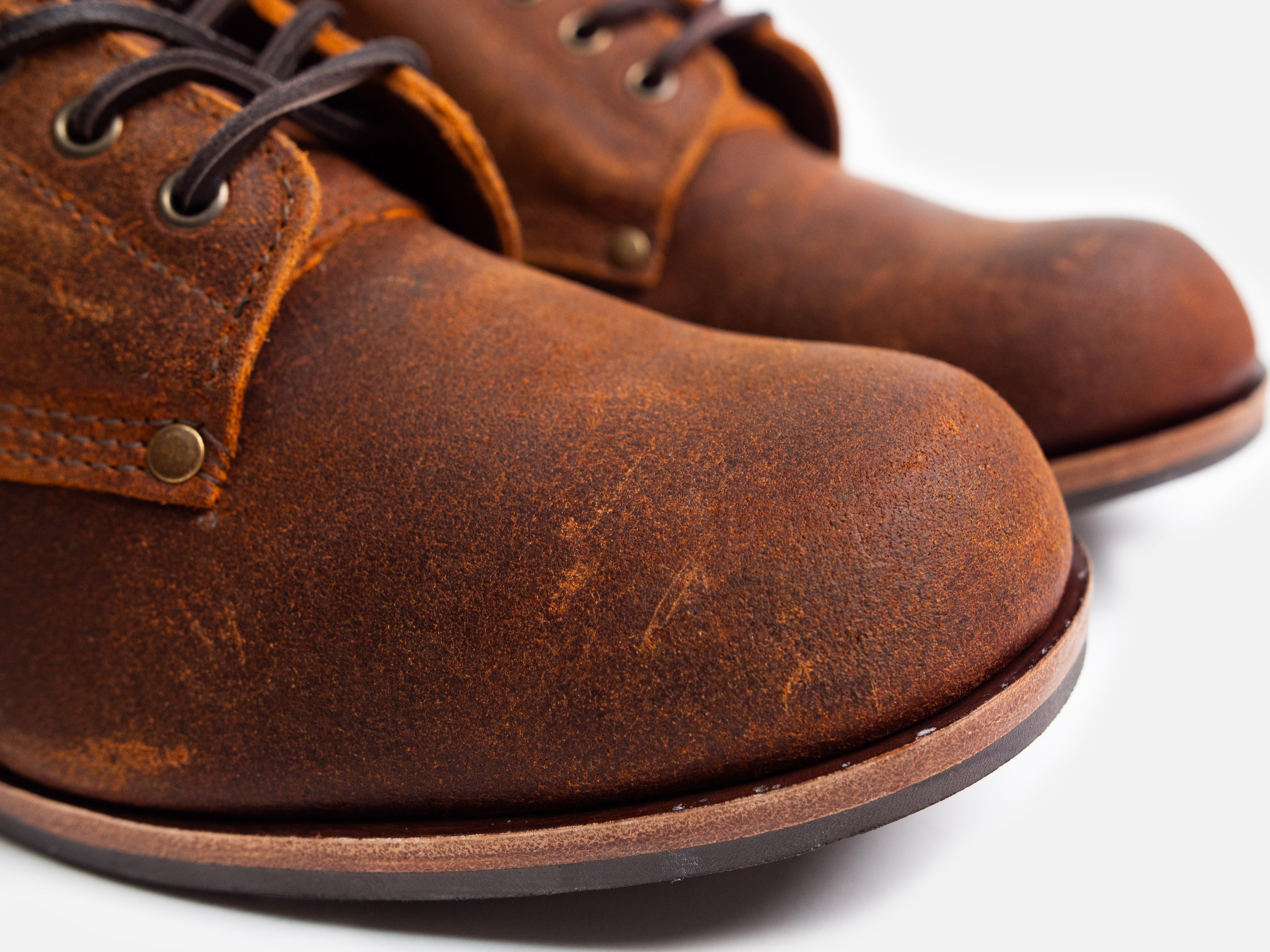 Bradwell WW1 Replica Brass Wire Construction Boot Waxy Commander Brown Wheatbuck PRE-ORDER - Image 6