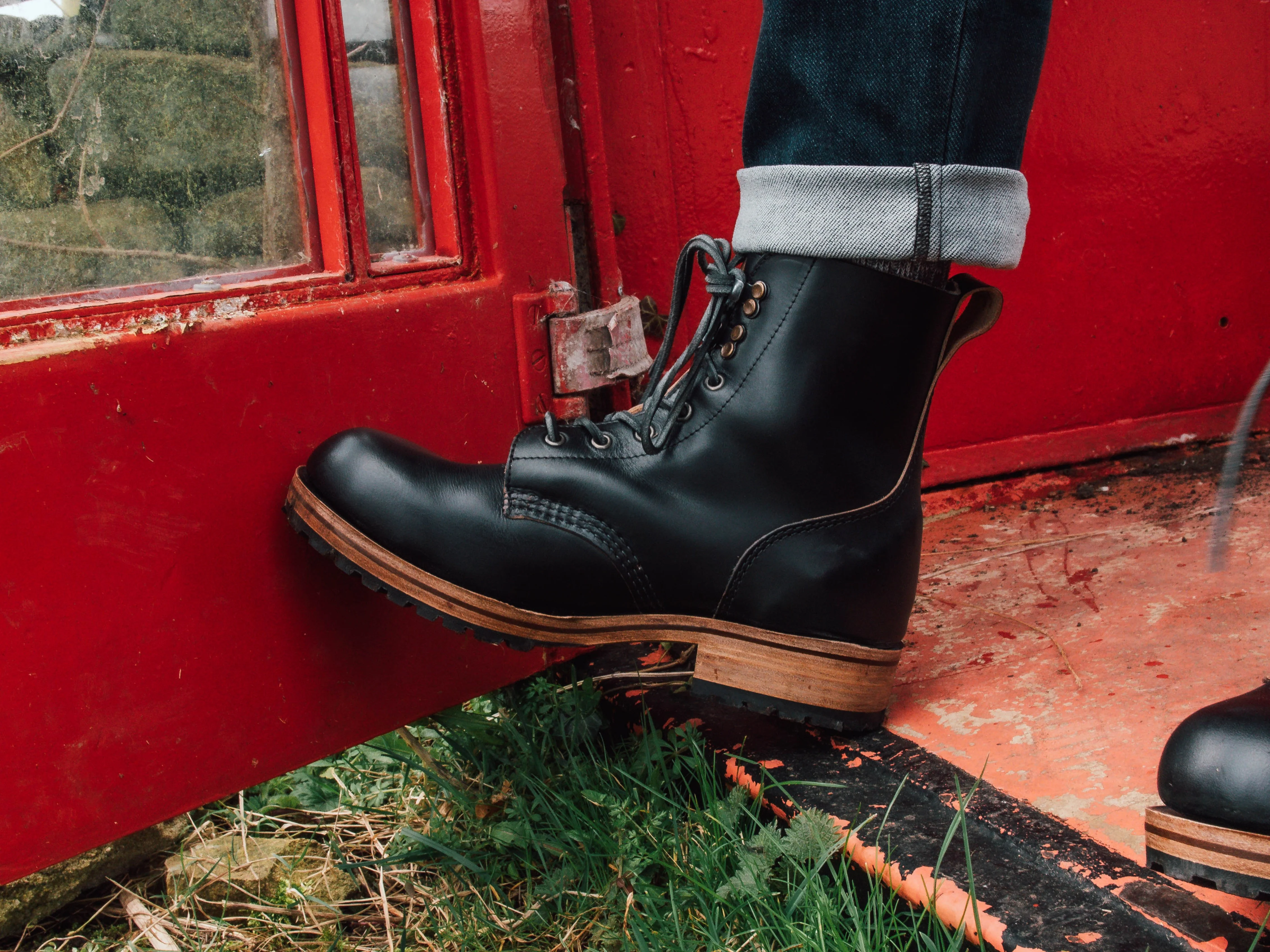 Buxton Brass Wire Construction Boot Horween Chromexcel Black PRE-ORDER - Image 4