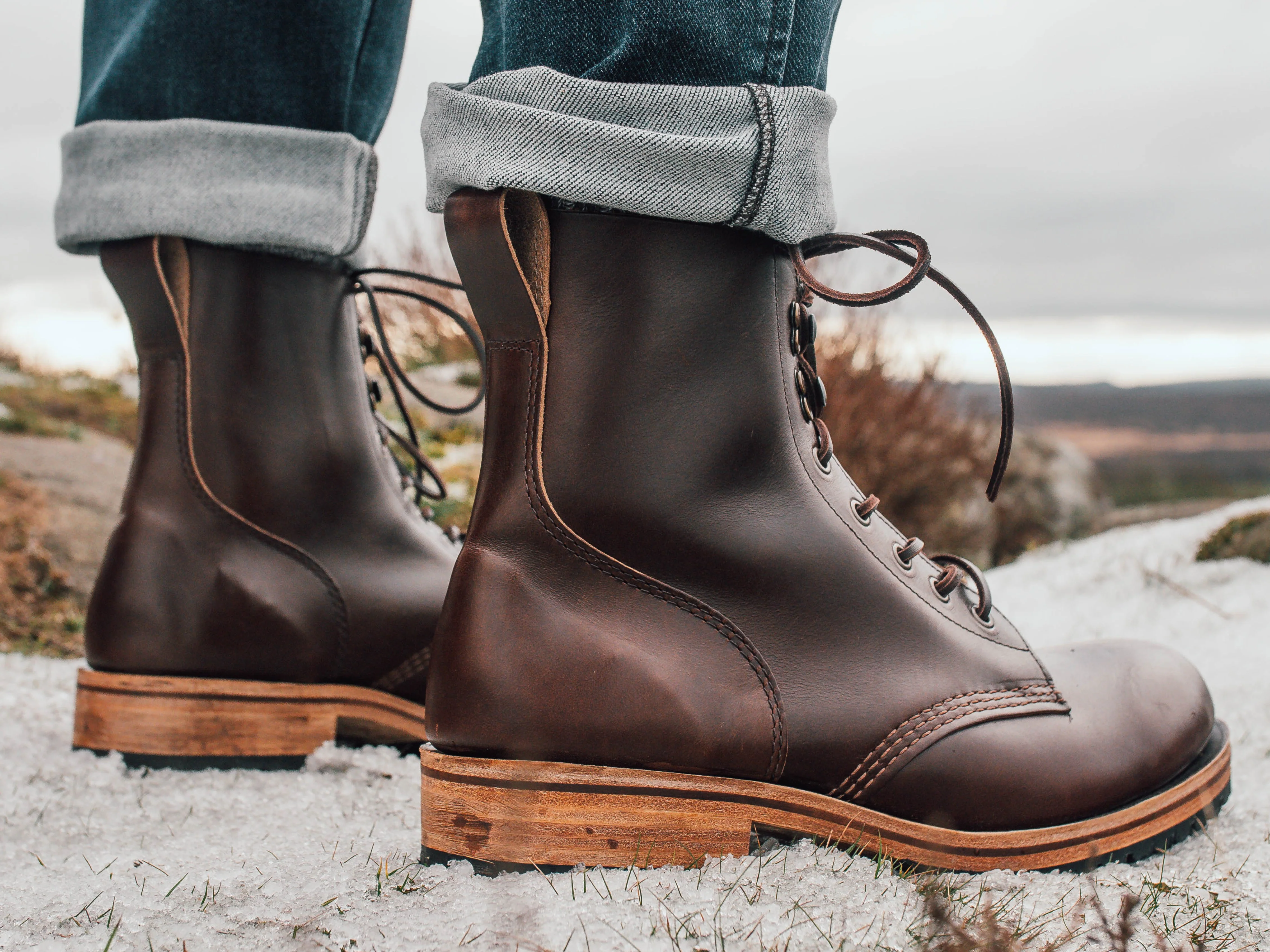Buxton Brass Wire Construction Boot Horween Chromexcel Dark Brown PRE-ORDER - Image 4