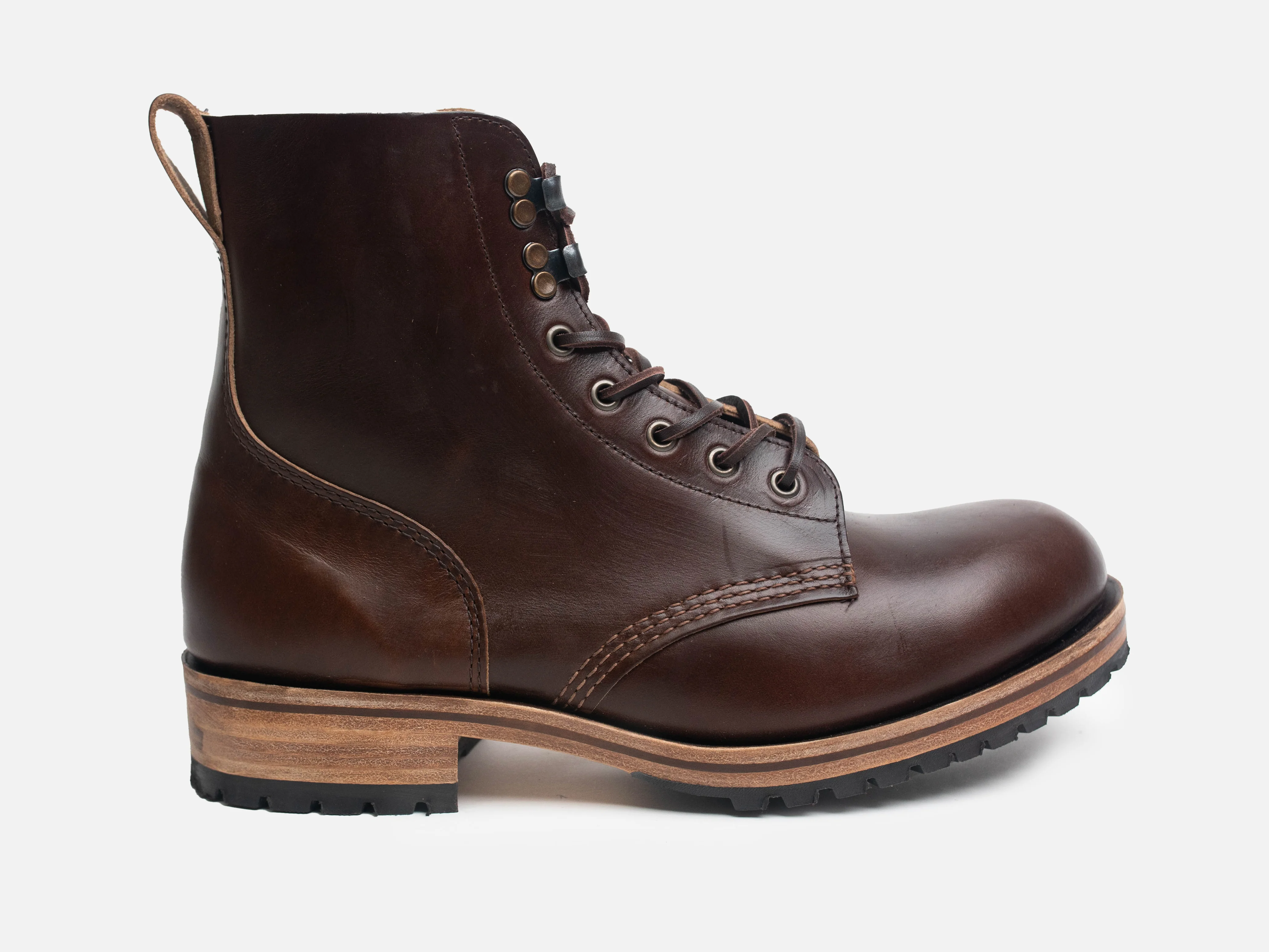 Buxton Brass Wire Construction Boot Horween Chromexcel Dark Brown PRE-ORDER - Image 5