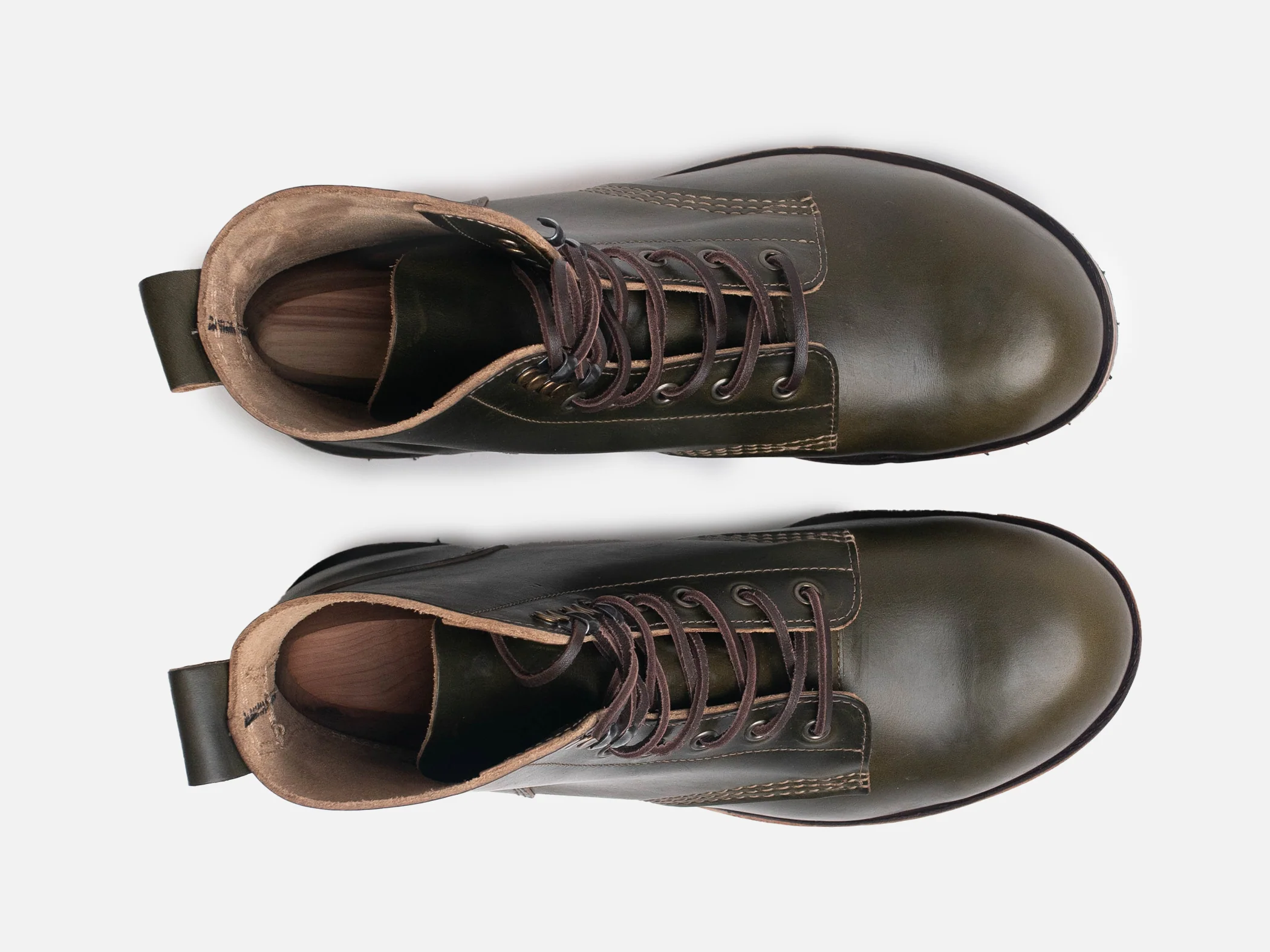 Buxton Brass Wire Construction Boot Horween Chromexcel Forest Green PRE-ORDER - Image 5