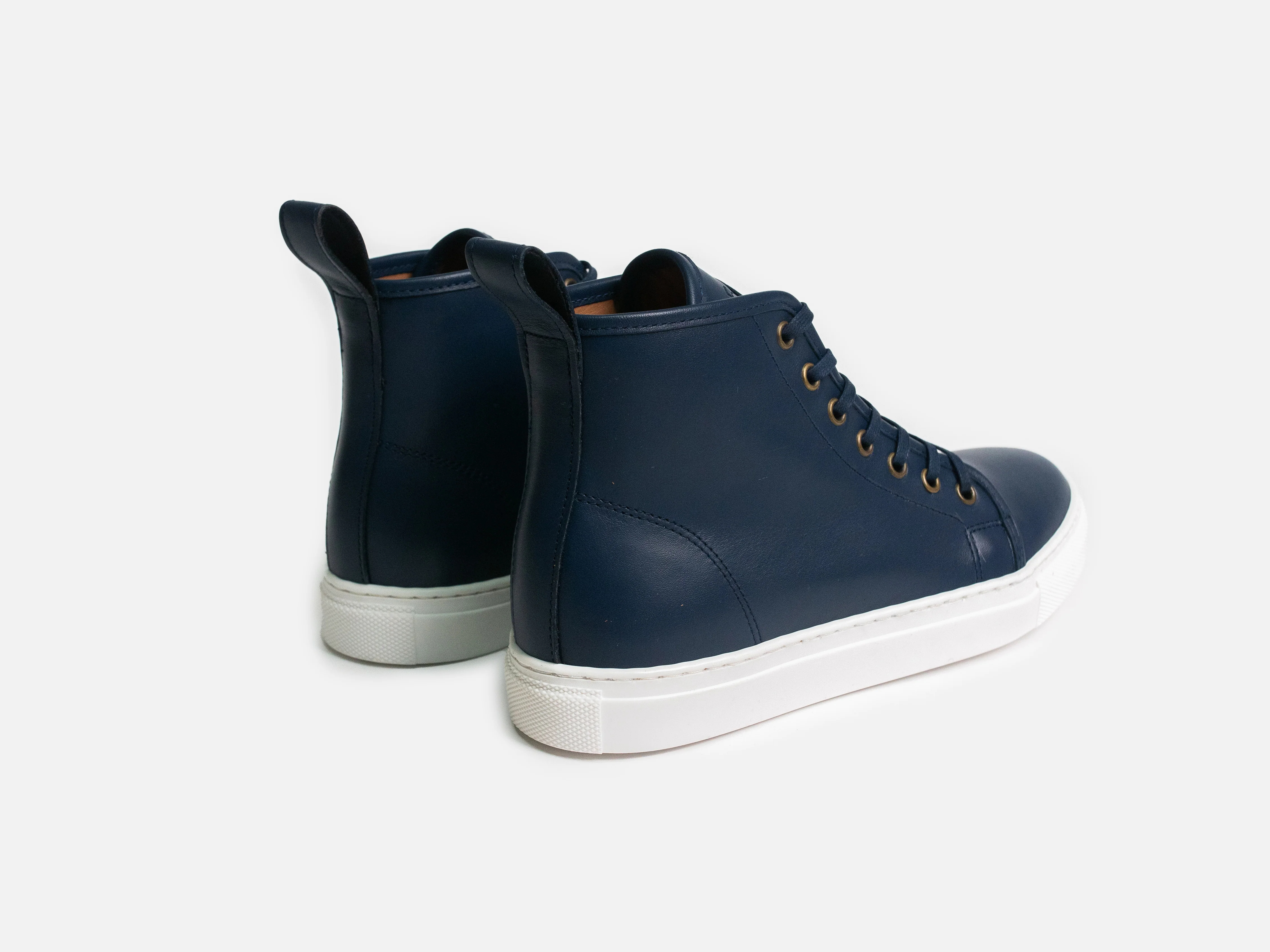 EYAM High Top Sneaker - Calfskin Nappa Navy (Womens) - Image 4