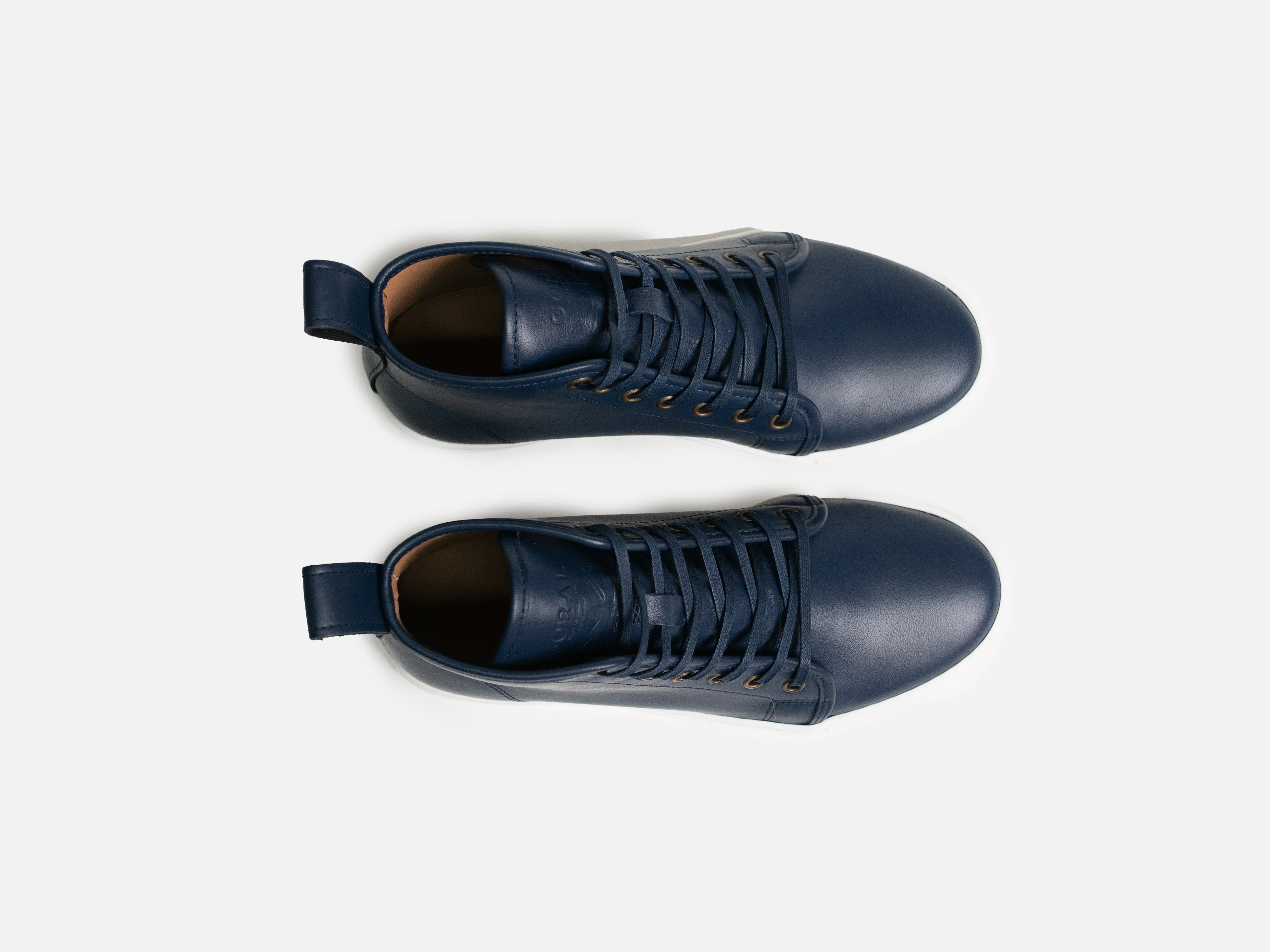 EYAM High Top Sneaker - Calfskin Nappa Navy (Womens) - Image 5