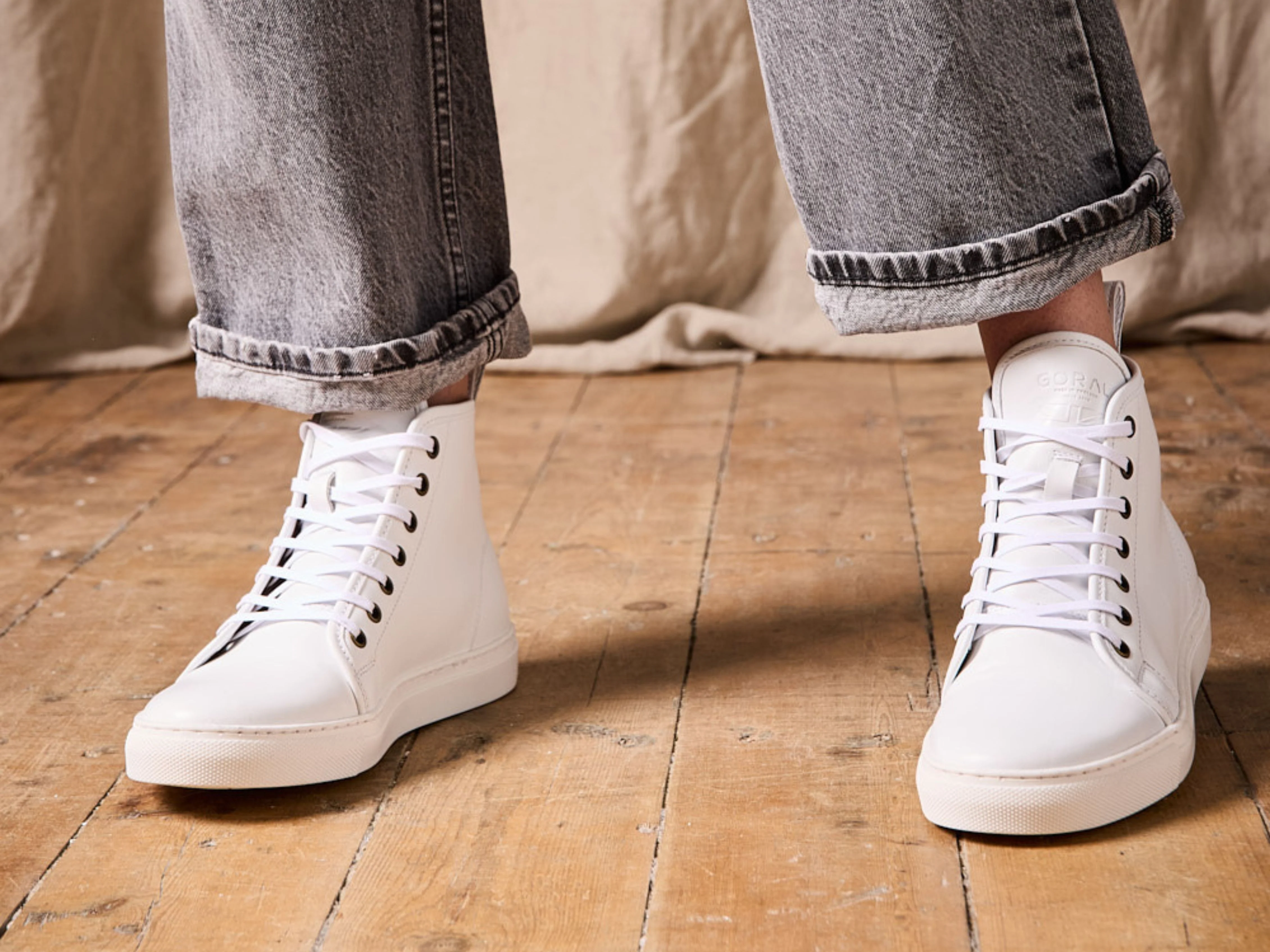 EYAM High Top Sneaker - Calfskin Nappa White (Womens) - Image 3