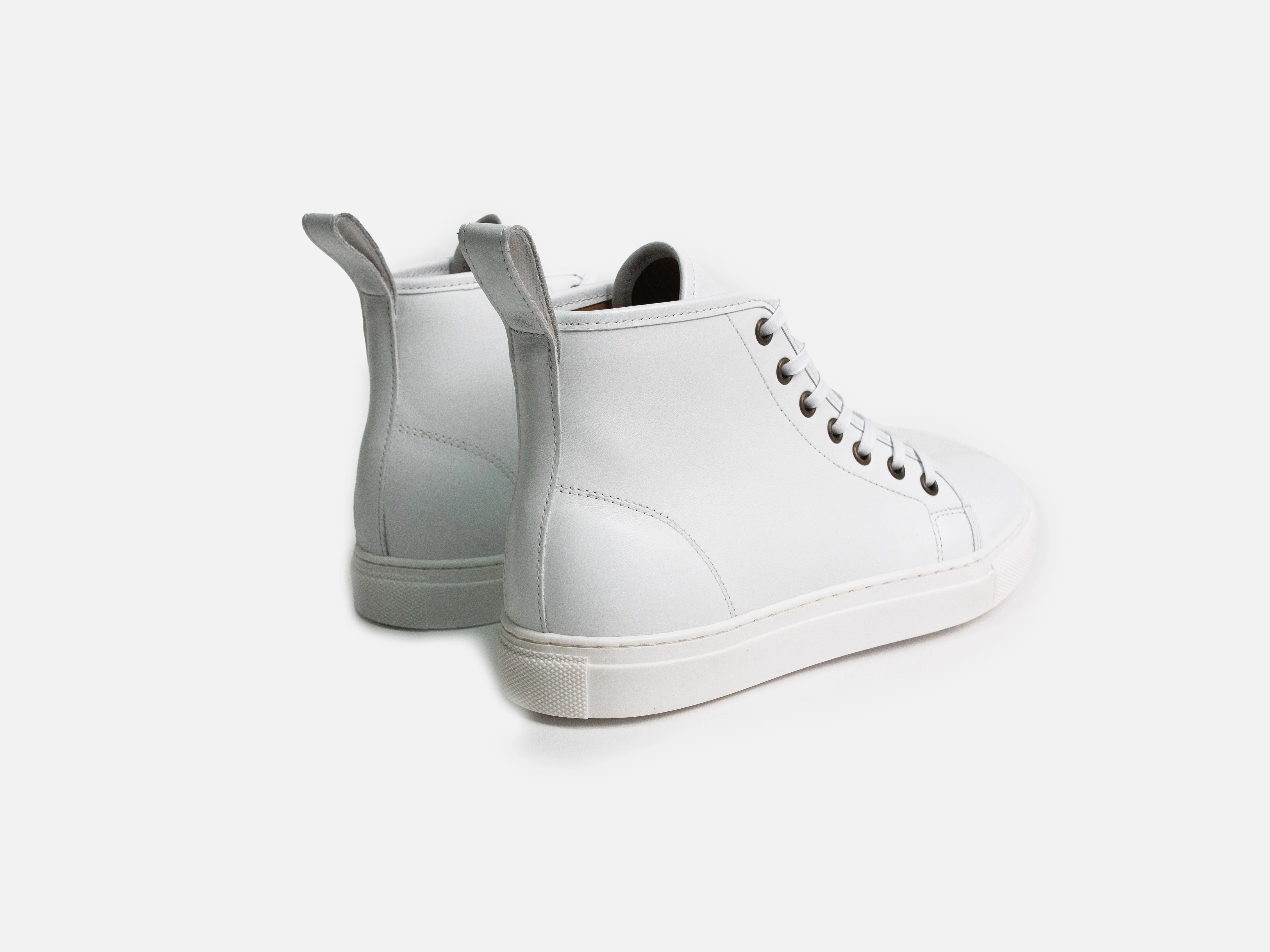 EYAM High Top Sneaker - Calfskin Nappa White (Womens) - Image 5