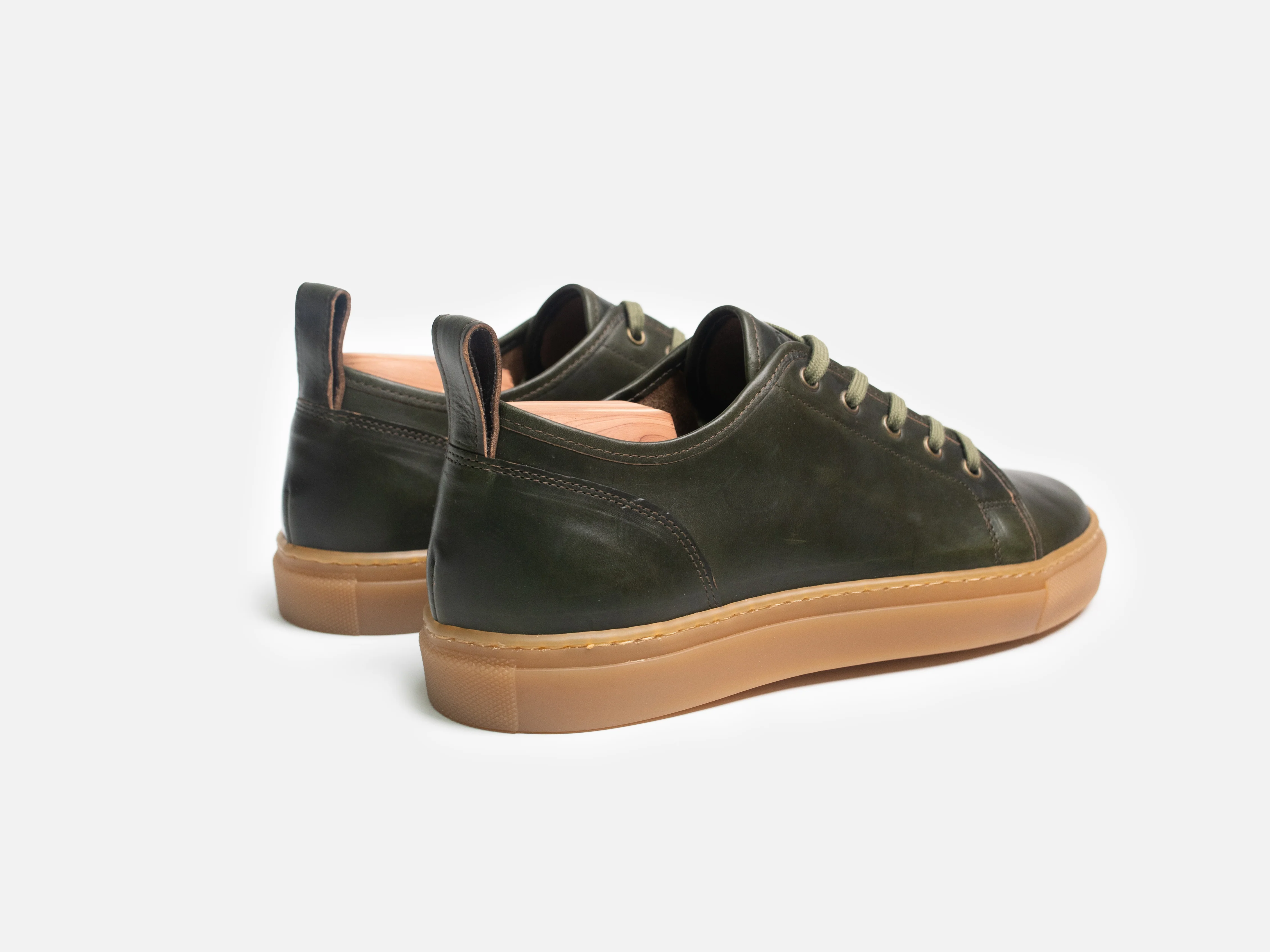 Rose Anvil X GORAL SMUGS Low Top Sneaker - Horween Forest Green PRE-ORDER - Image 3