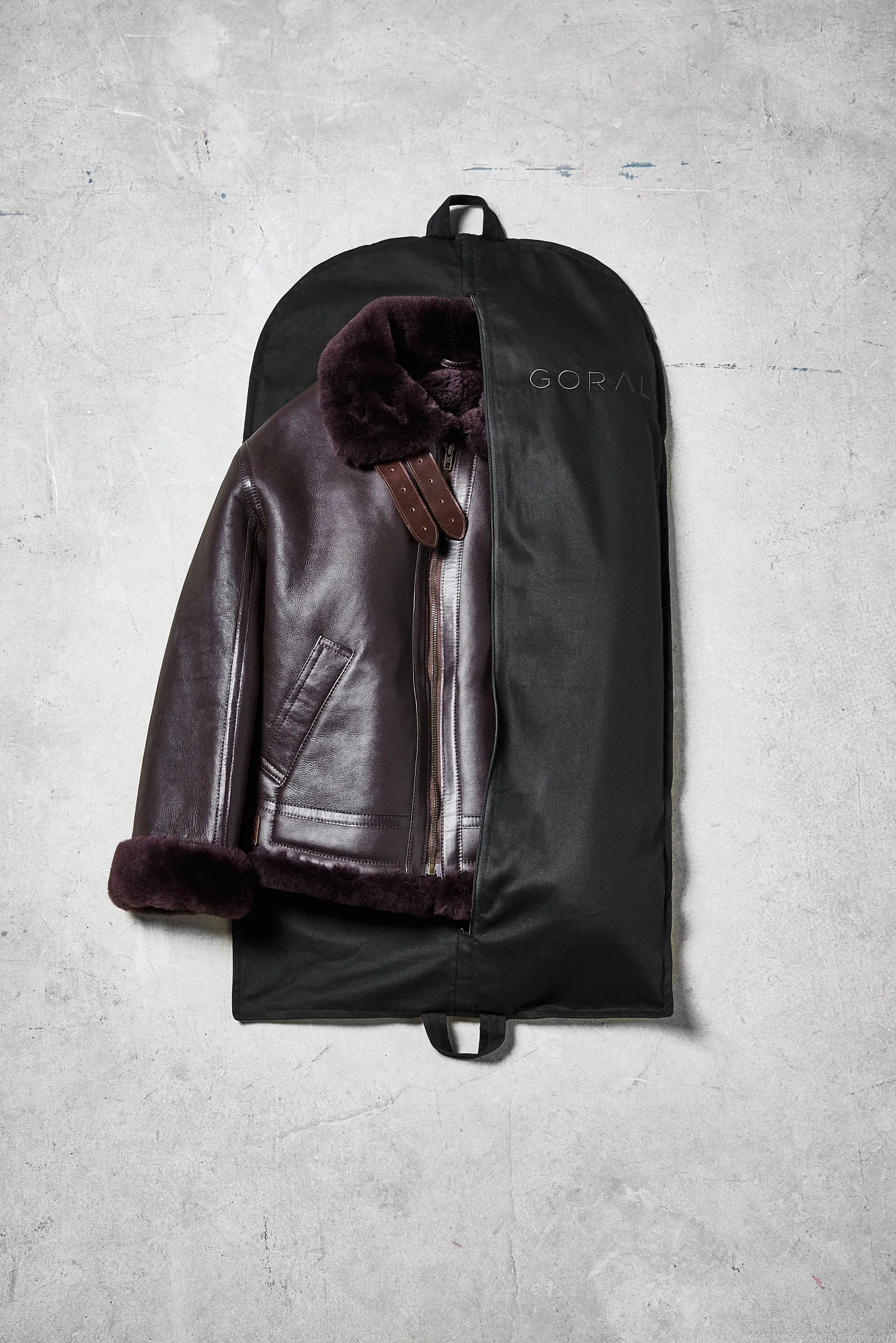 Rose Anvil X GORAL Shearling Aviator Jacket Horween Chromexcel Leather Dark Brown PRE ORDER - Image 5