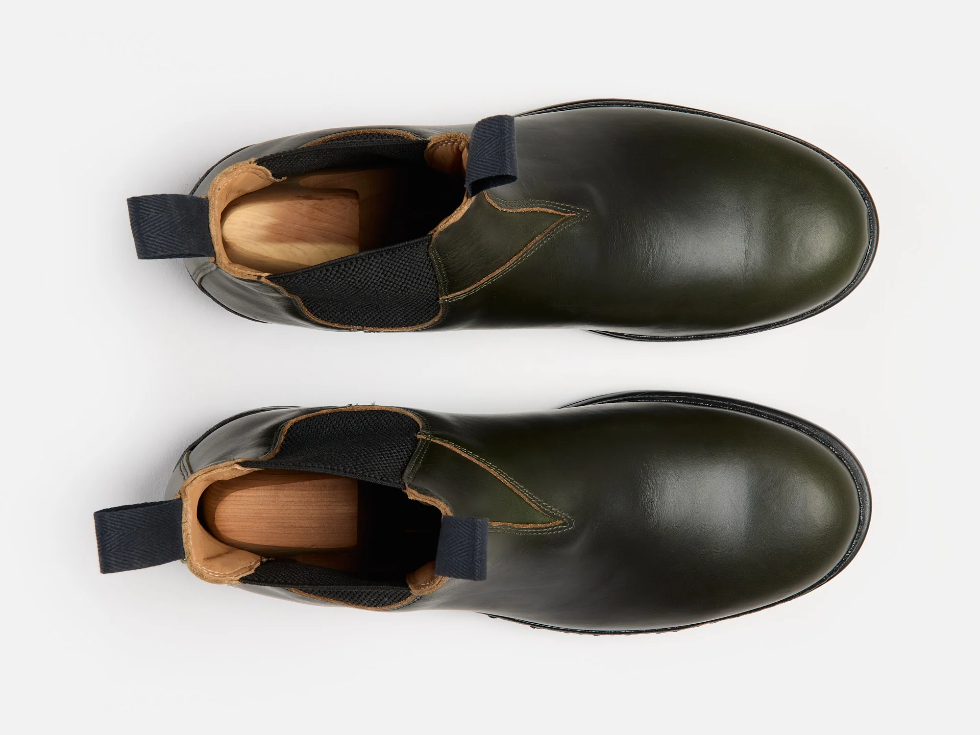 The Baslow Chelsea Boot - Horween Chromexcel Forest Green Leather - Image 8