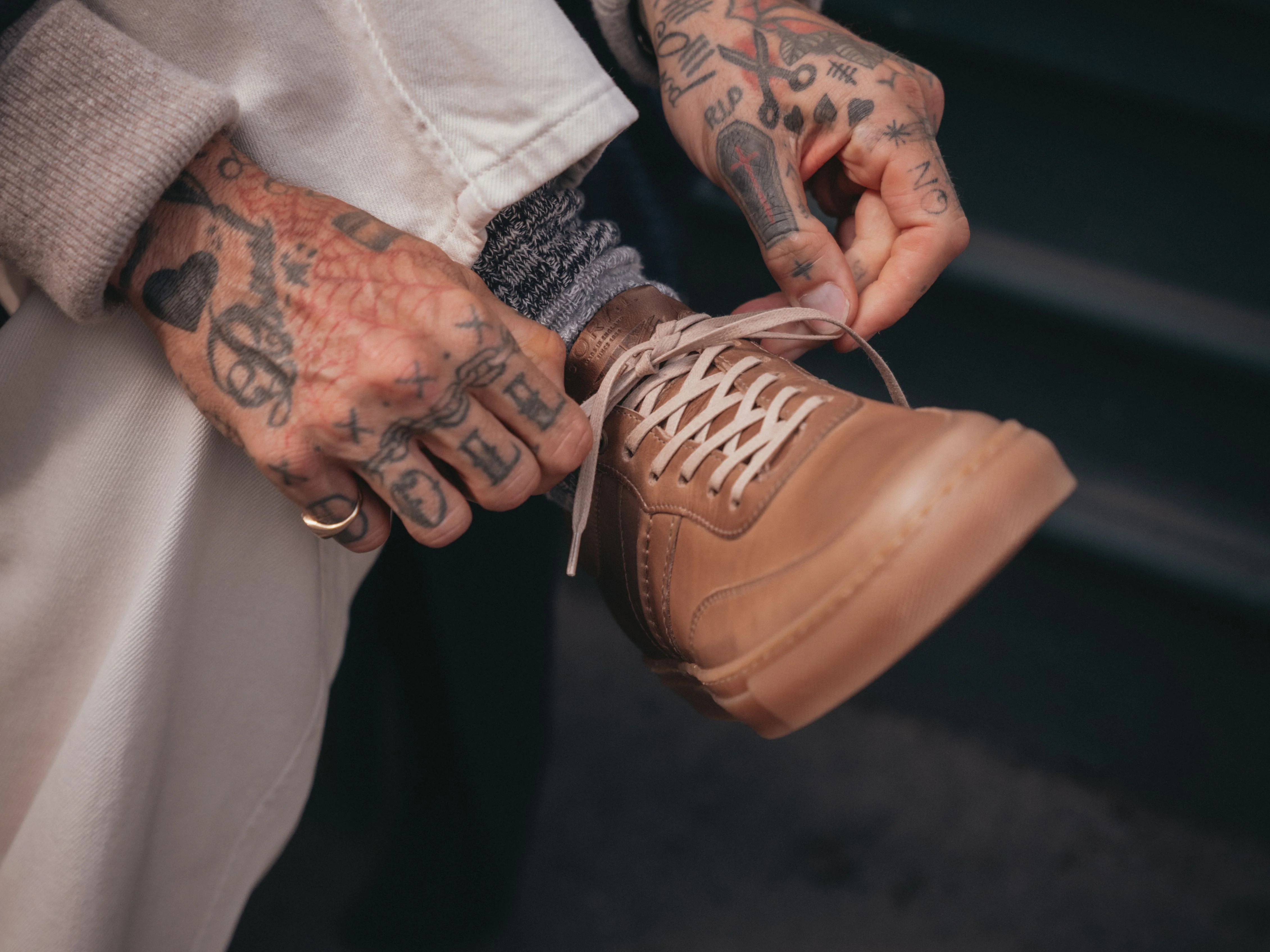 The Boulsover Low Top Sneakers - Horween Chromexcel Natural Brown Leather - Image 3
