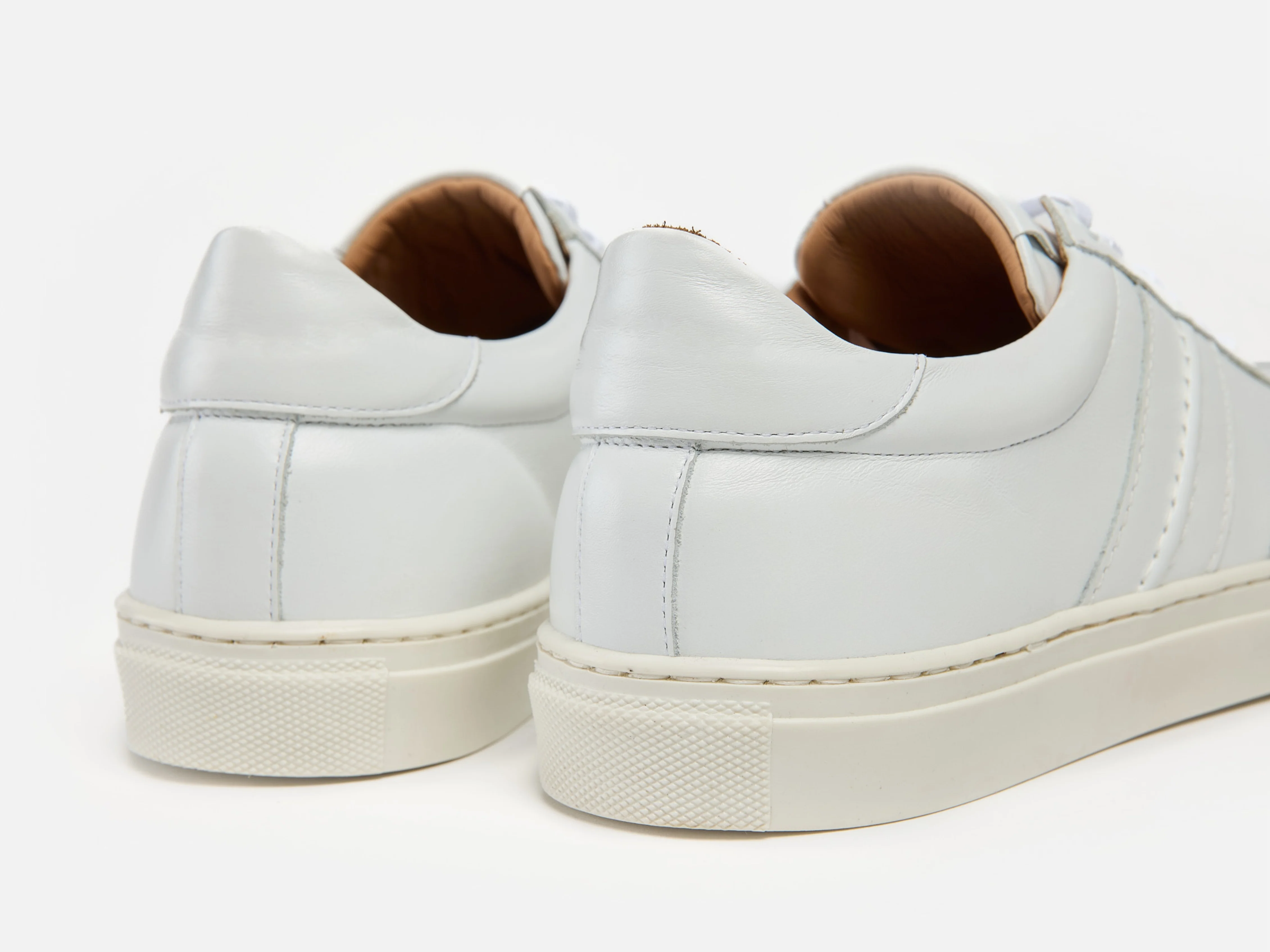 The Boulsover Low Top Sneakers - White Calfskin Nappa Leather - Image 6
