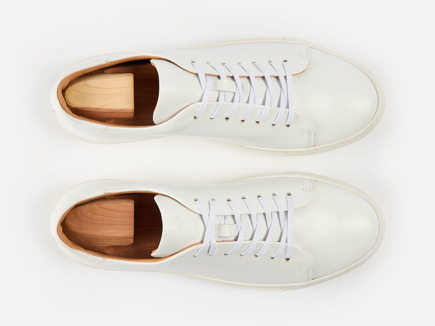 The Mellor II Sneakers - Calfskin Nappa White Leather (Womens) - Image 4