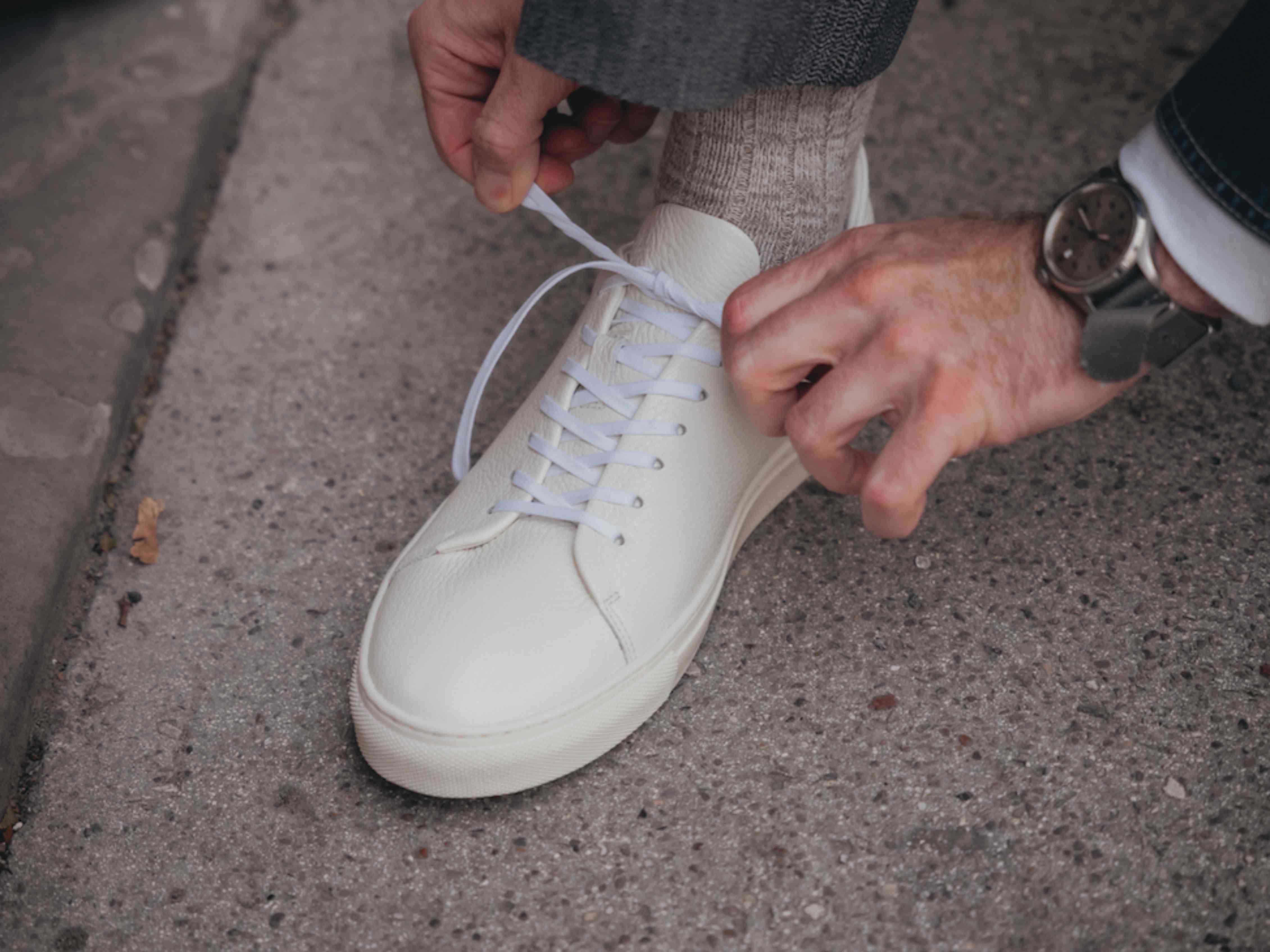 The Mellor II Sneaker - Mastrotto Adria Bianco Leather - Image 8