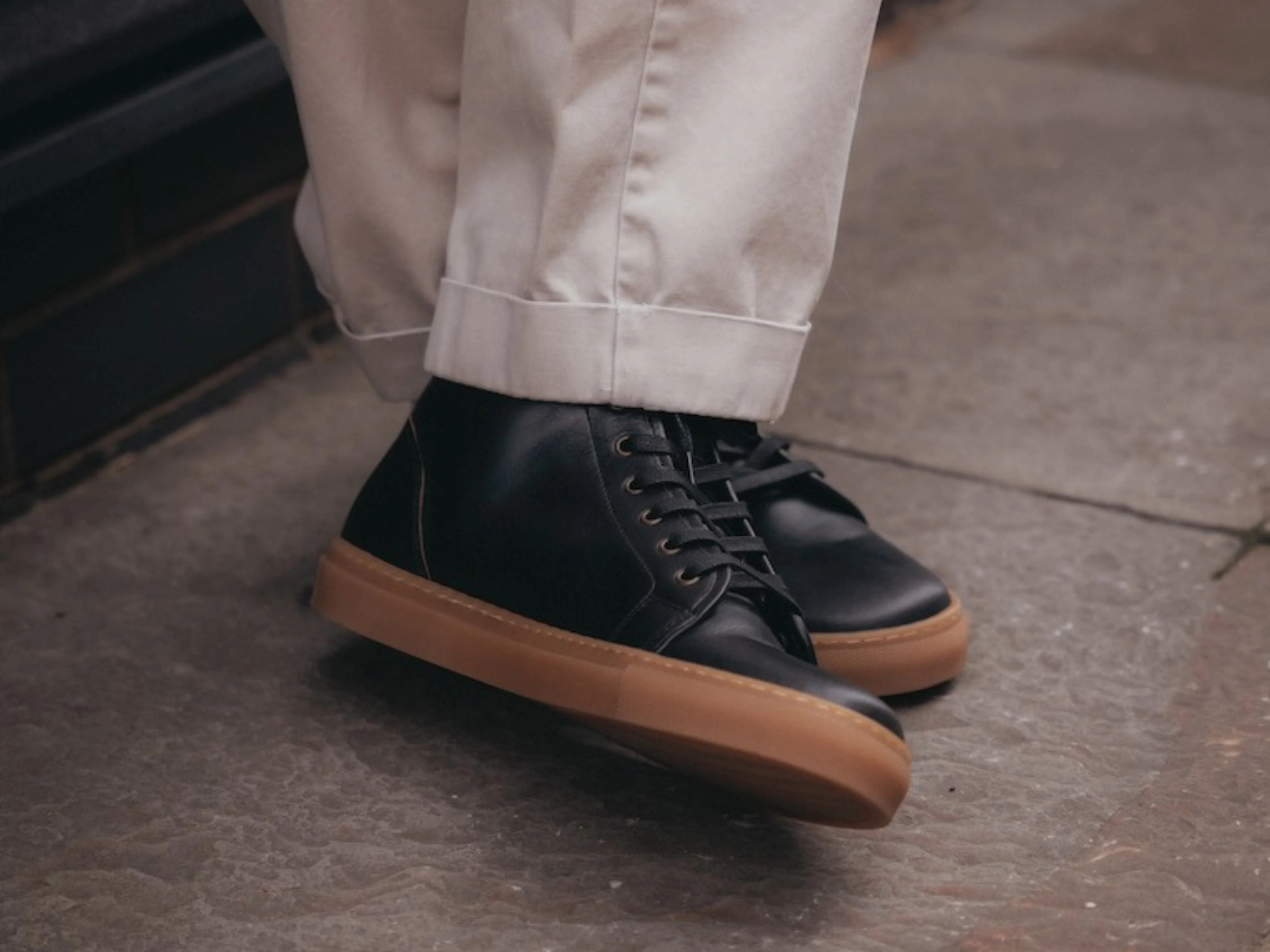 Rose Anvil X GORAL SMUGS High Top Sneaker 2.0 - Horween Black Ready To Ship - Image 5