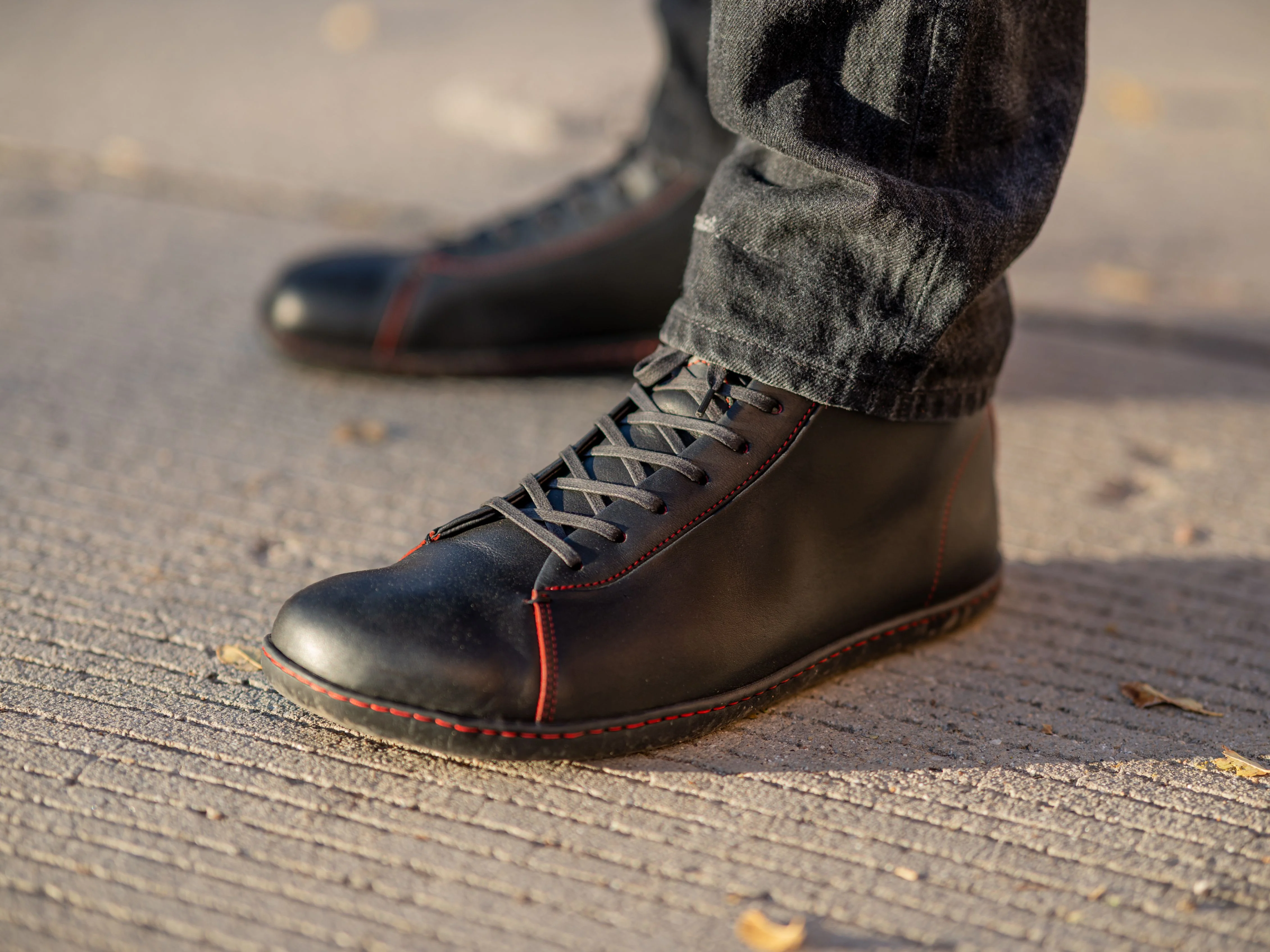 WALKLEY Barefoot High Top Blood Core Leather Sneaker - Image 8