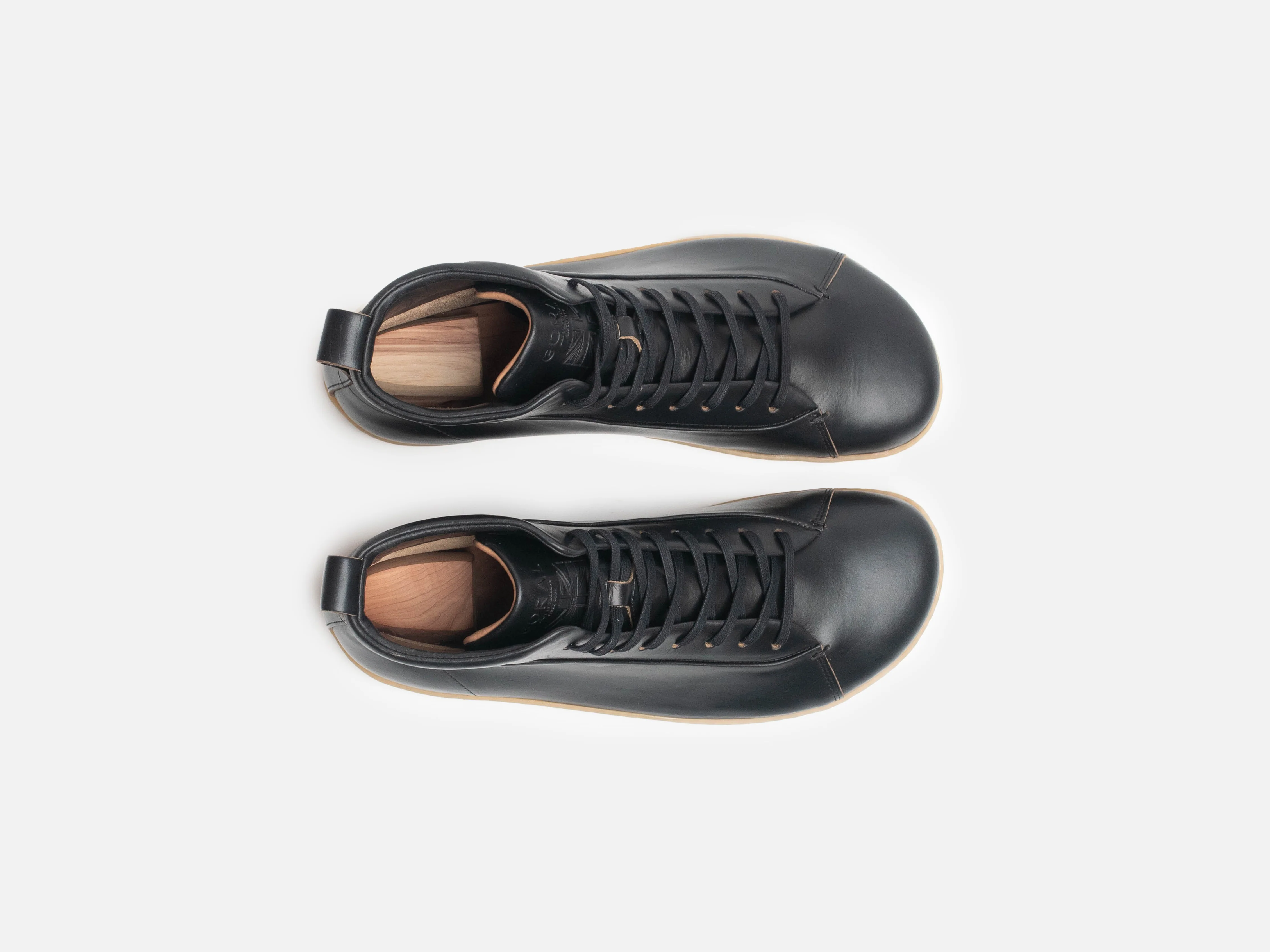WALKLEY Barefoot High Top Horween Black Leather Sneaker - Image 3