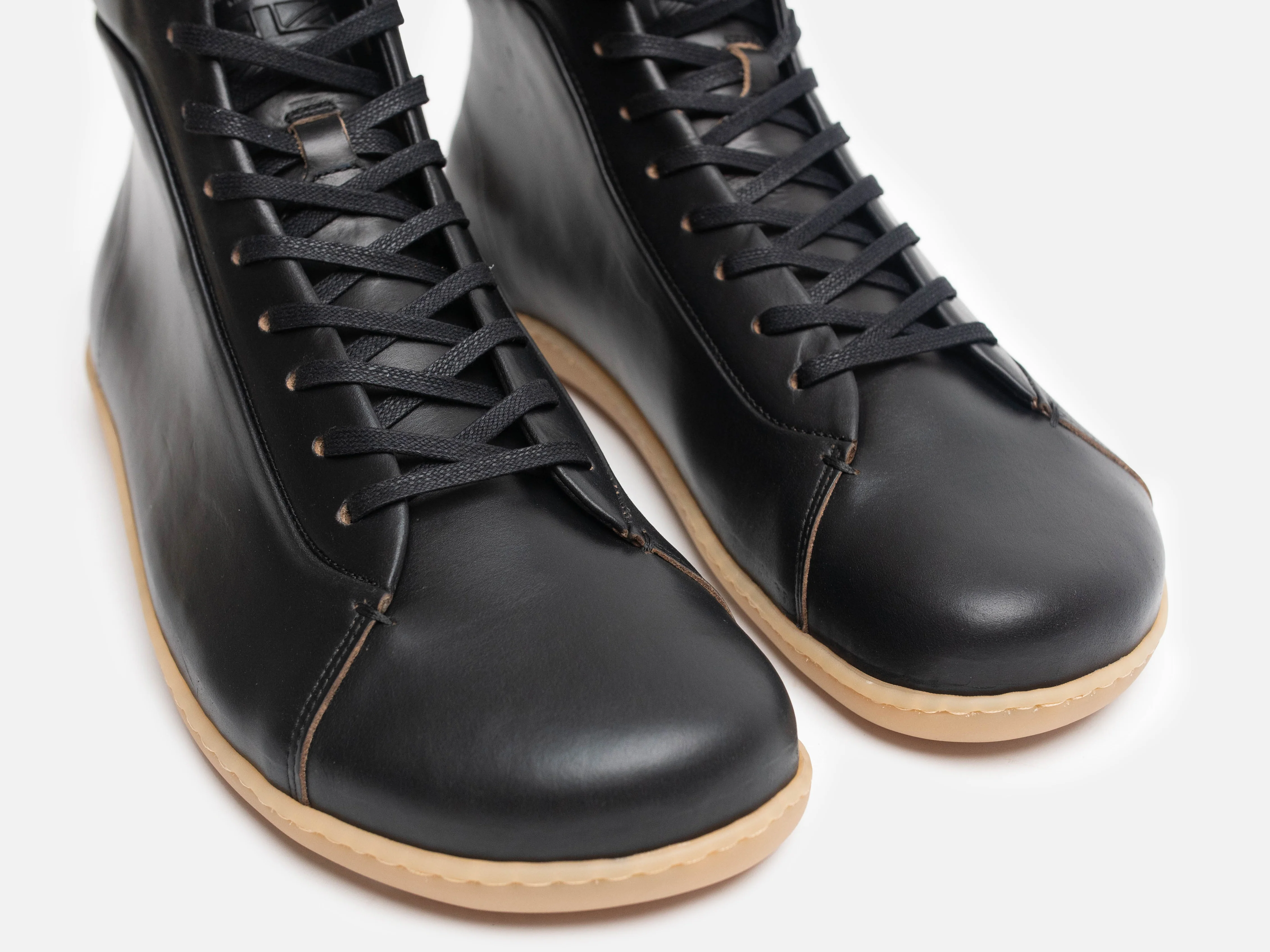 WALKLEY Barefoot High Top Horween Black Leather Sneaker - Image 6