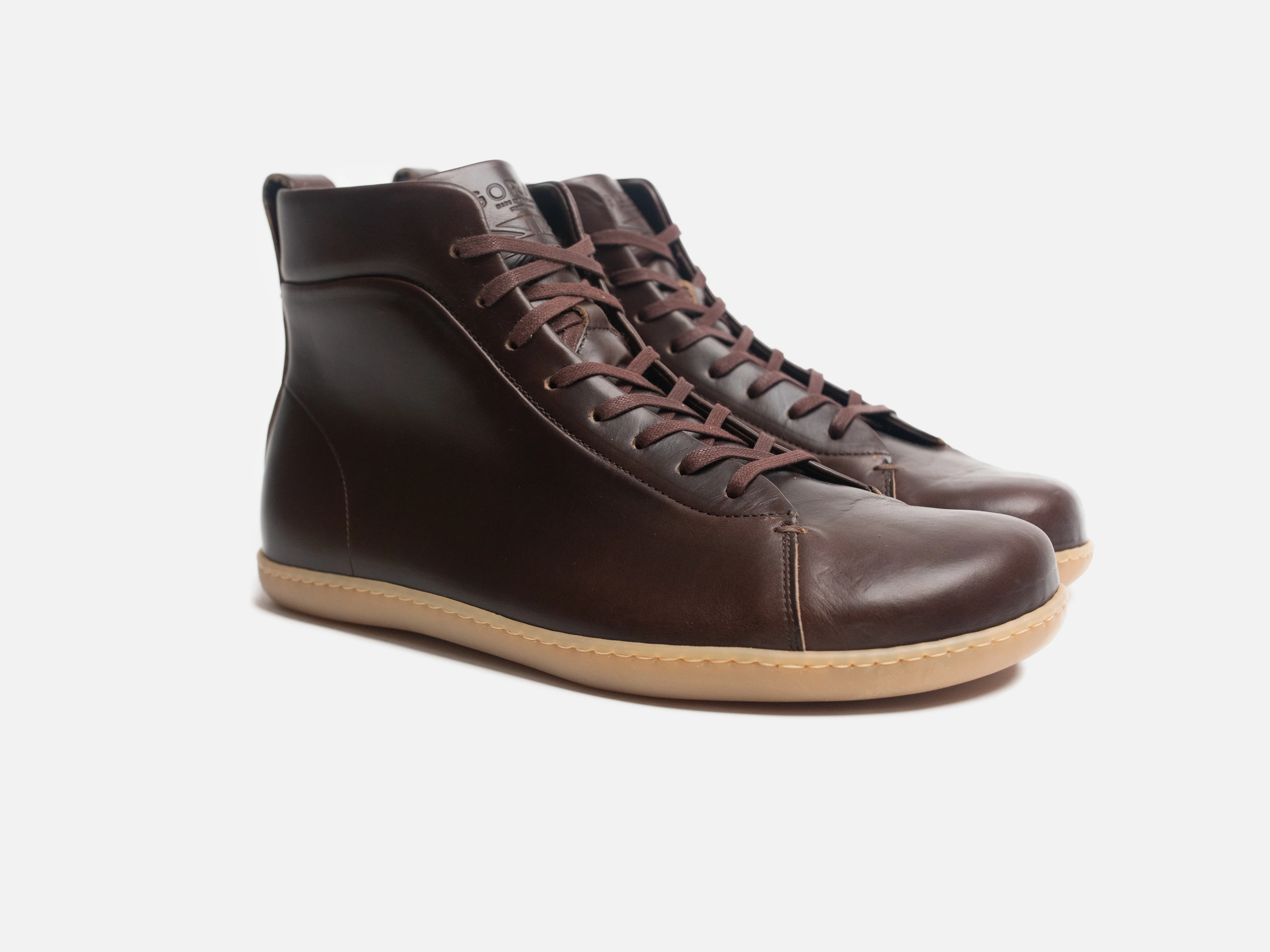 WALKLEY Barefoot High Top Horween Dark Brown Leather Sneaker - Image 3