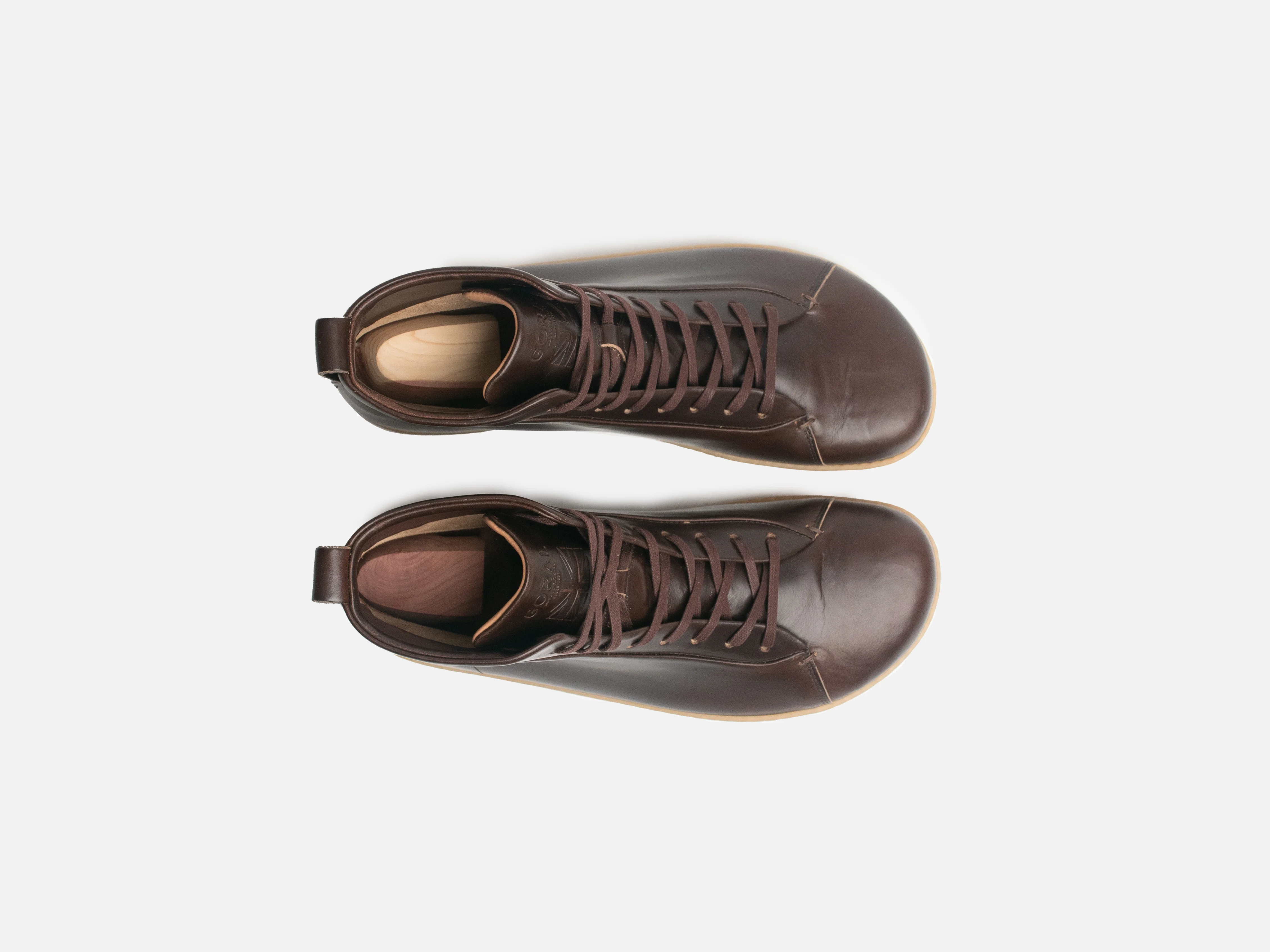 WALKLEY Barefoot High Top Horween Dark Brown Leather Sneaker - Image 5