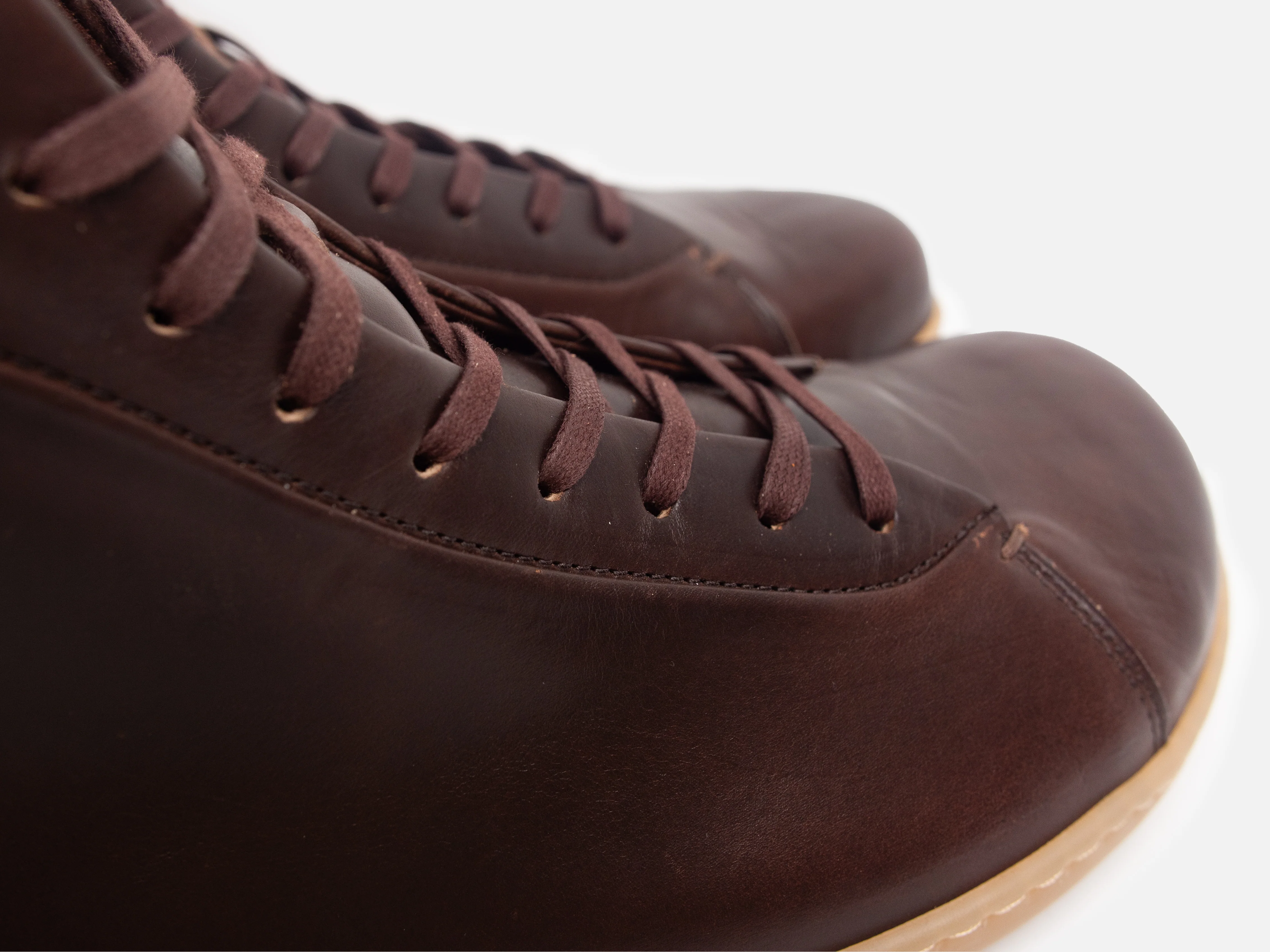 WALKLEY Barefoot High Top Horween Dark Brown Leather Sneaker - Image 8