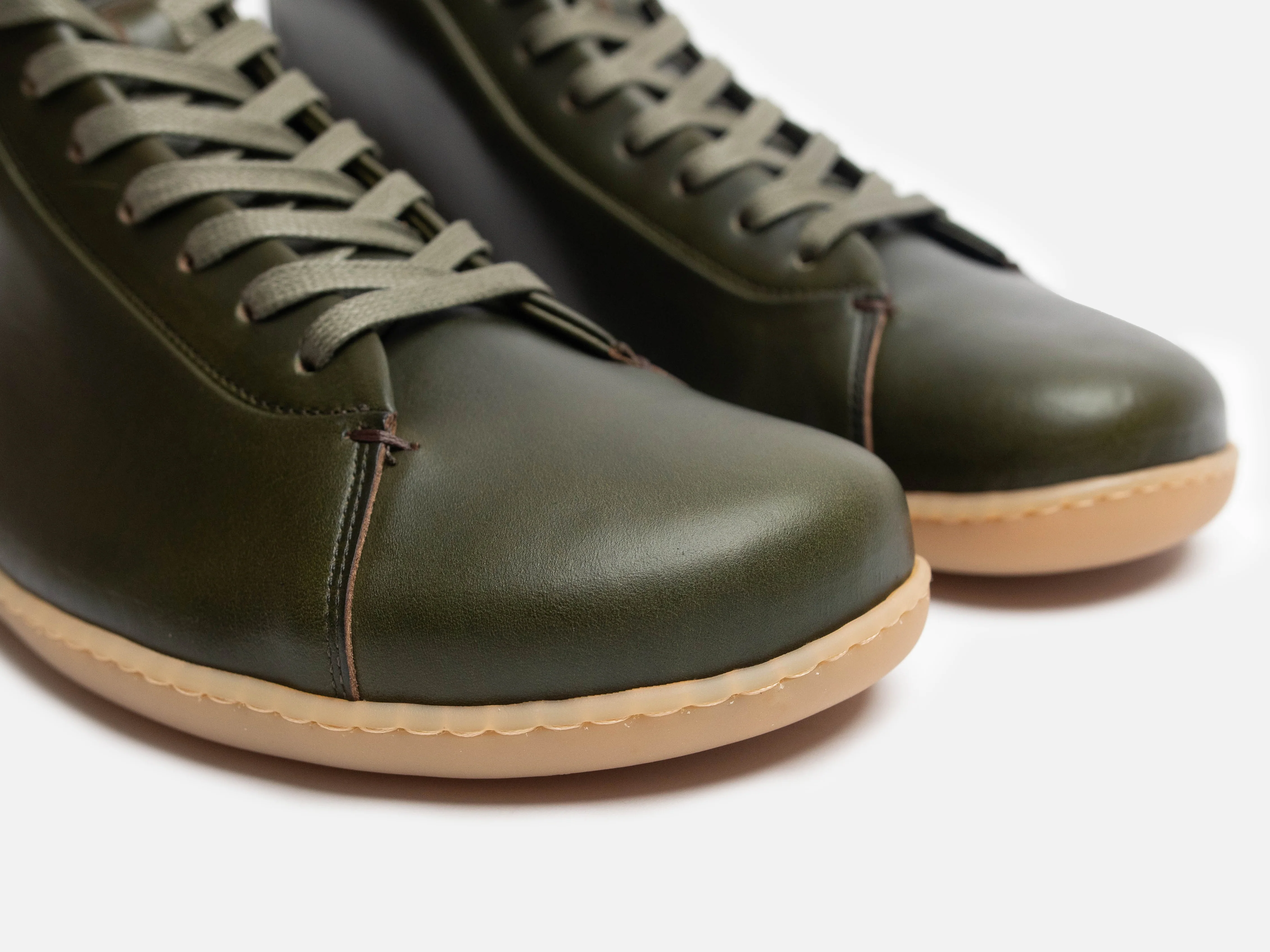 WALKLEY Barefoot High Top Horween Forest Green Leather Sneaker - Image 5