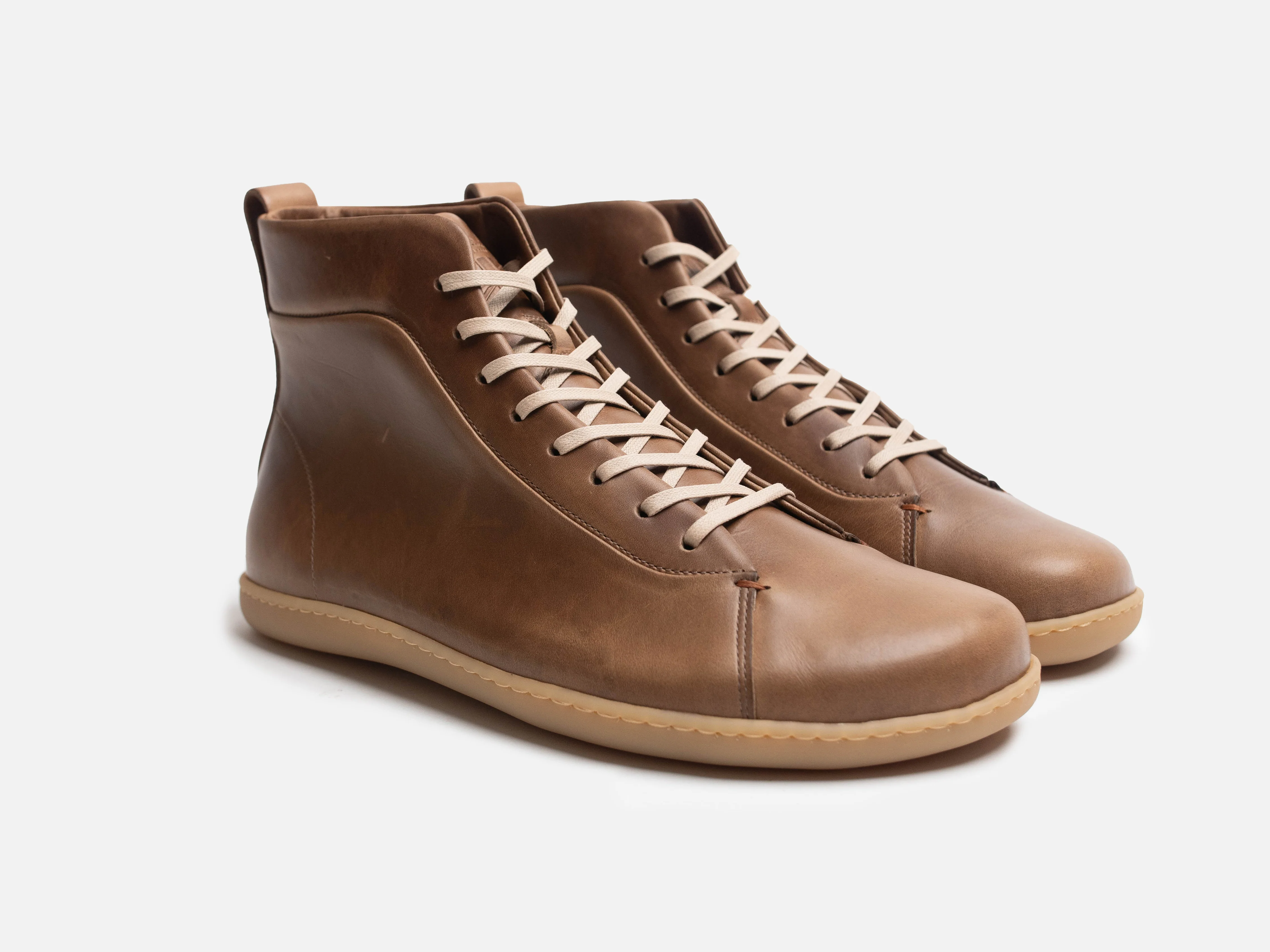 WALKLEY Barefoot High Top Horween Natural Leather Sneaker - Image 3