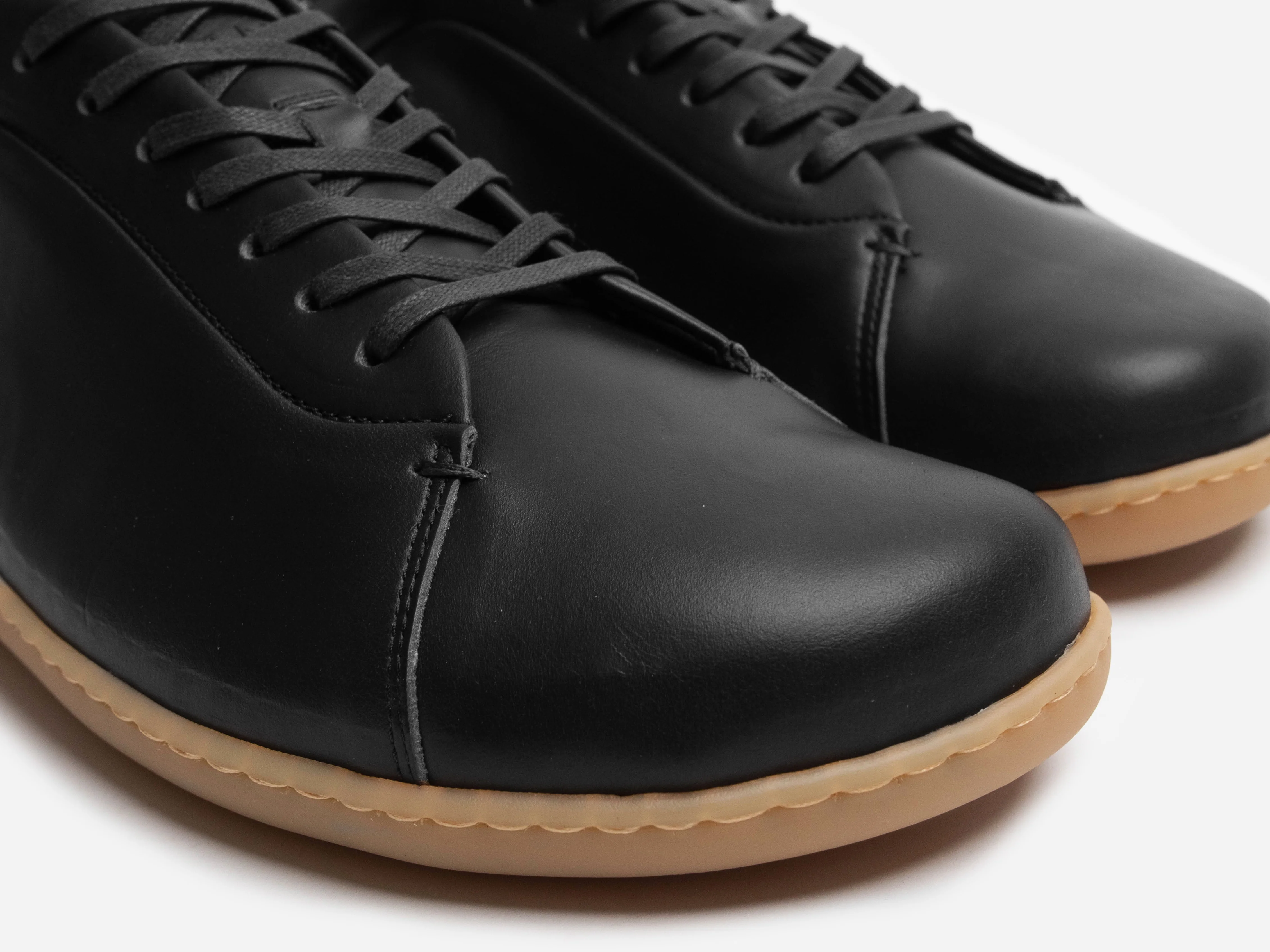 WALKLEY Barefoot Low Top Horween Black Leather Sneaker - Image 3