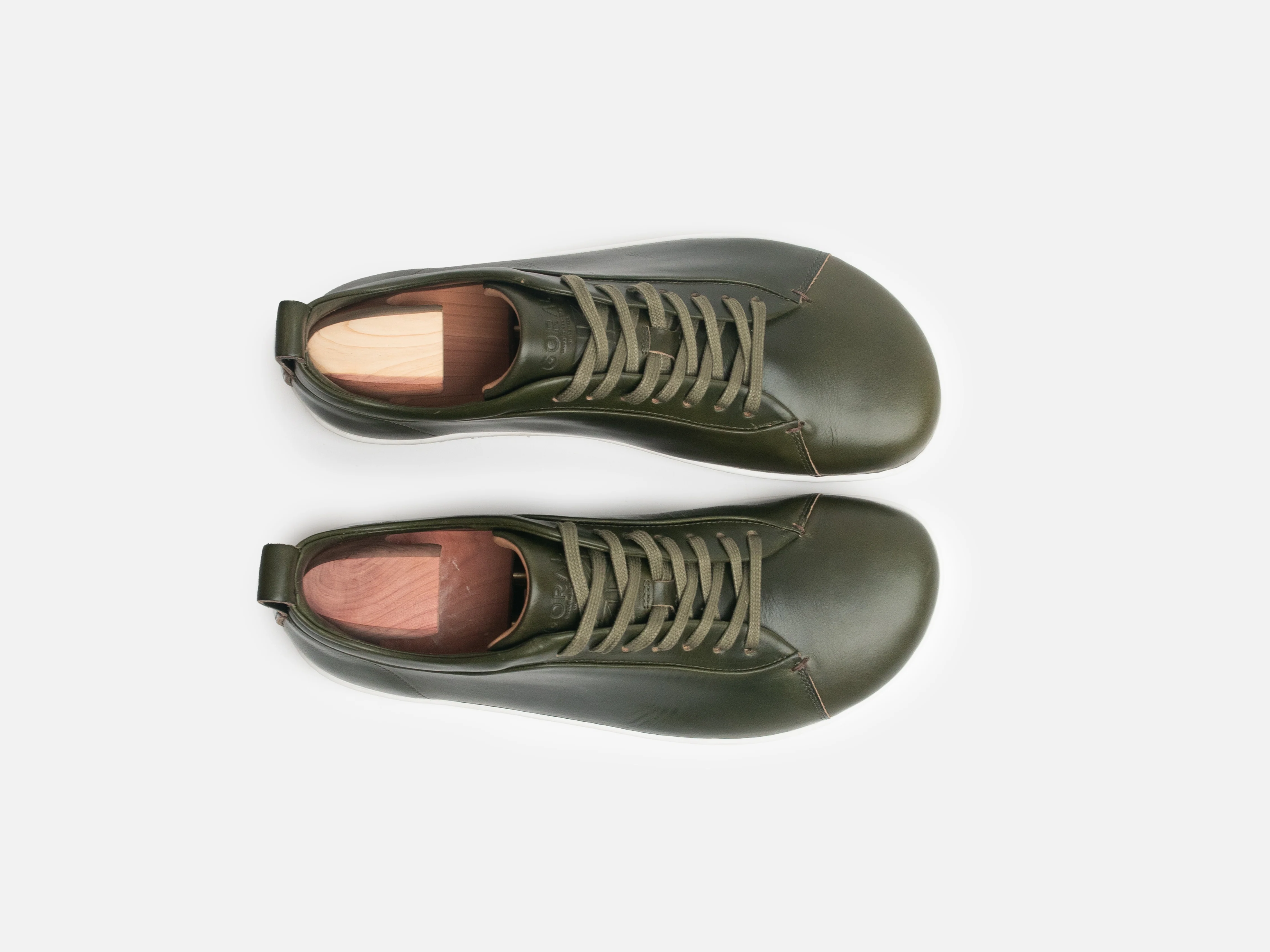 WALKLEY Barefoot Low Top Horween Forest Green Leather Sneaker - Image 3