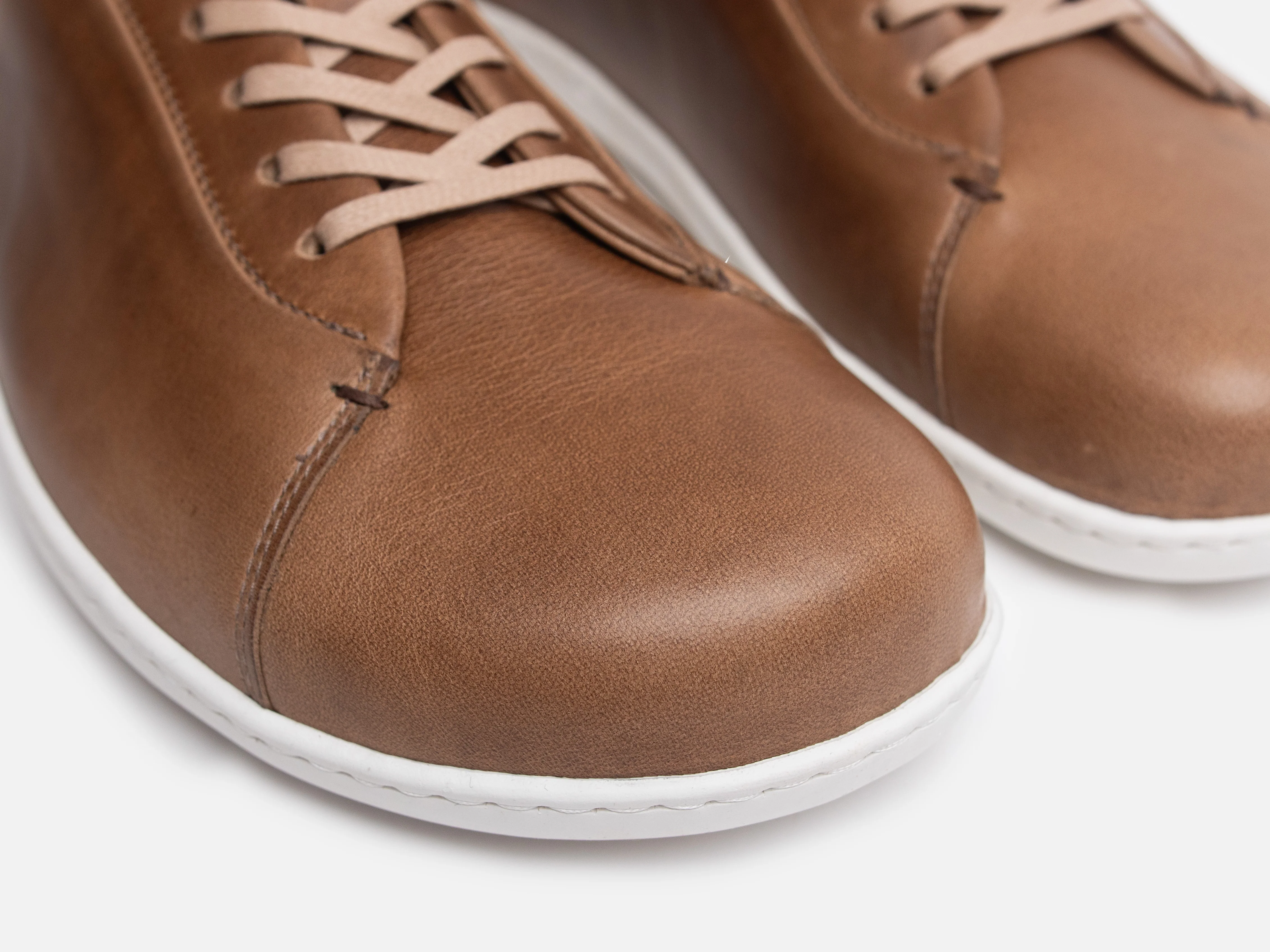 WALKLEY Barefoot Low Top Horween Natural Leather Sneaker - Image 4