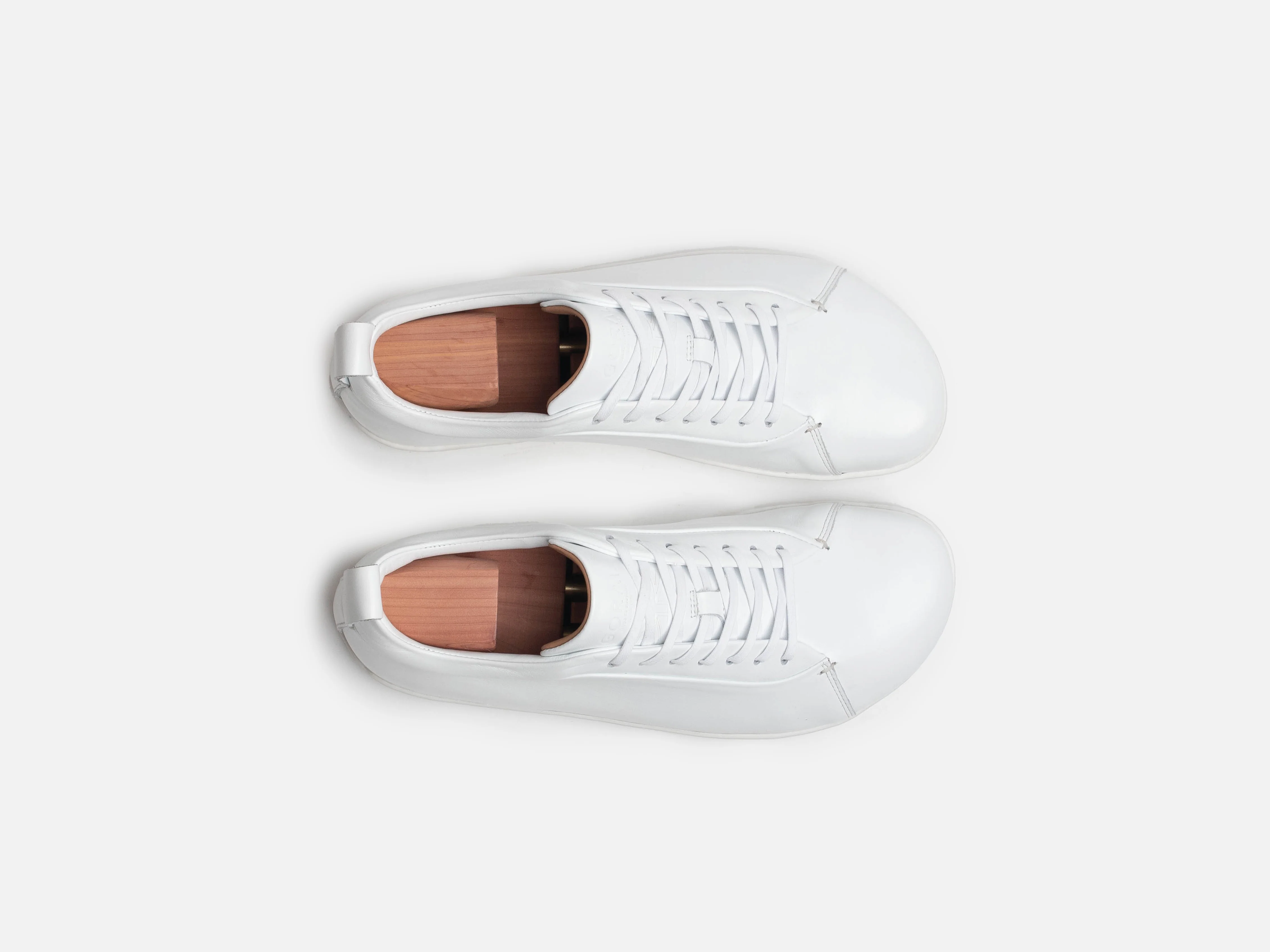 WALKLEY Barefoot Low Top White Calfskin Leather Sneaker - Image 3